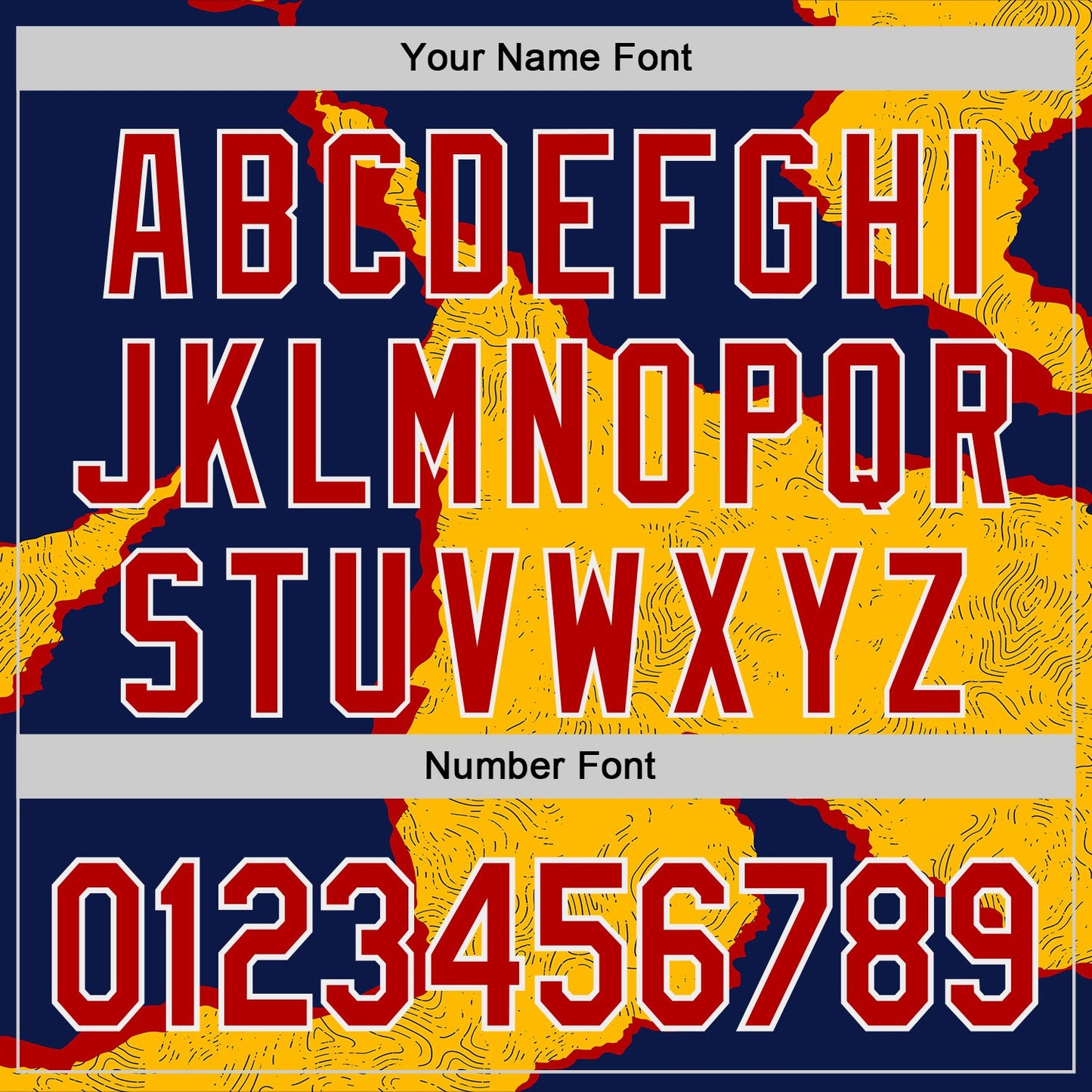 Custom Navy Red Gold-White Geometric Patchwork Asymmetry Torn Authentic Baseball Jersey view 5