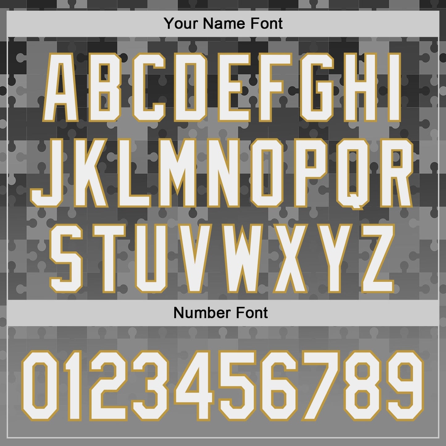 Custom Steel Gray White-Old Gold Puzzle 3D Pattern Design Authentic Baseball Jersey view 5