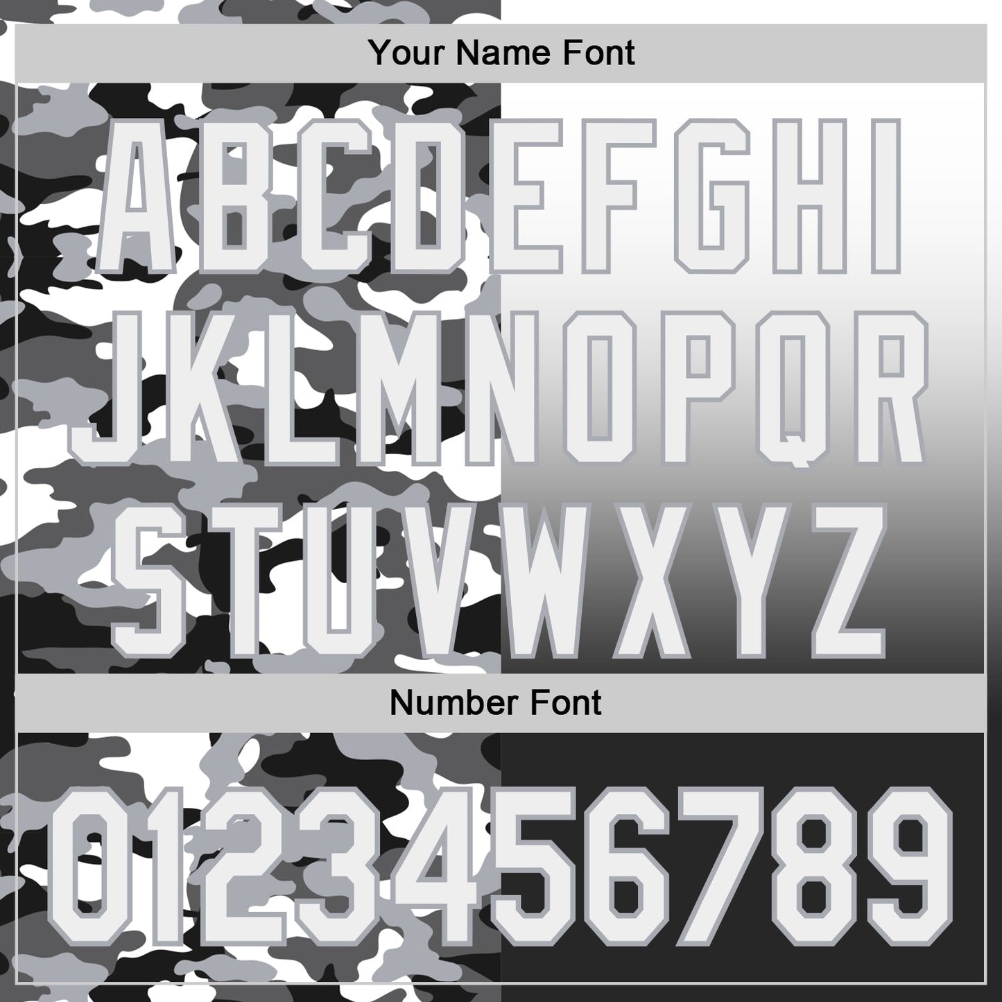 Custom White Black-Gray Half Camo Ombre Authentic Baseball Jersey view 5