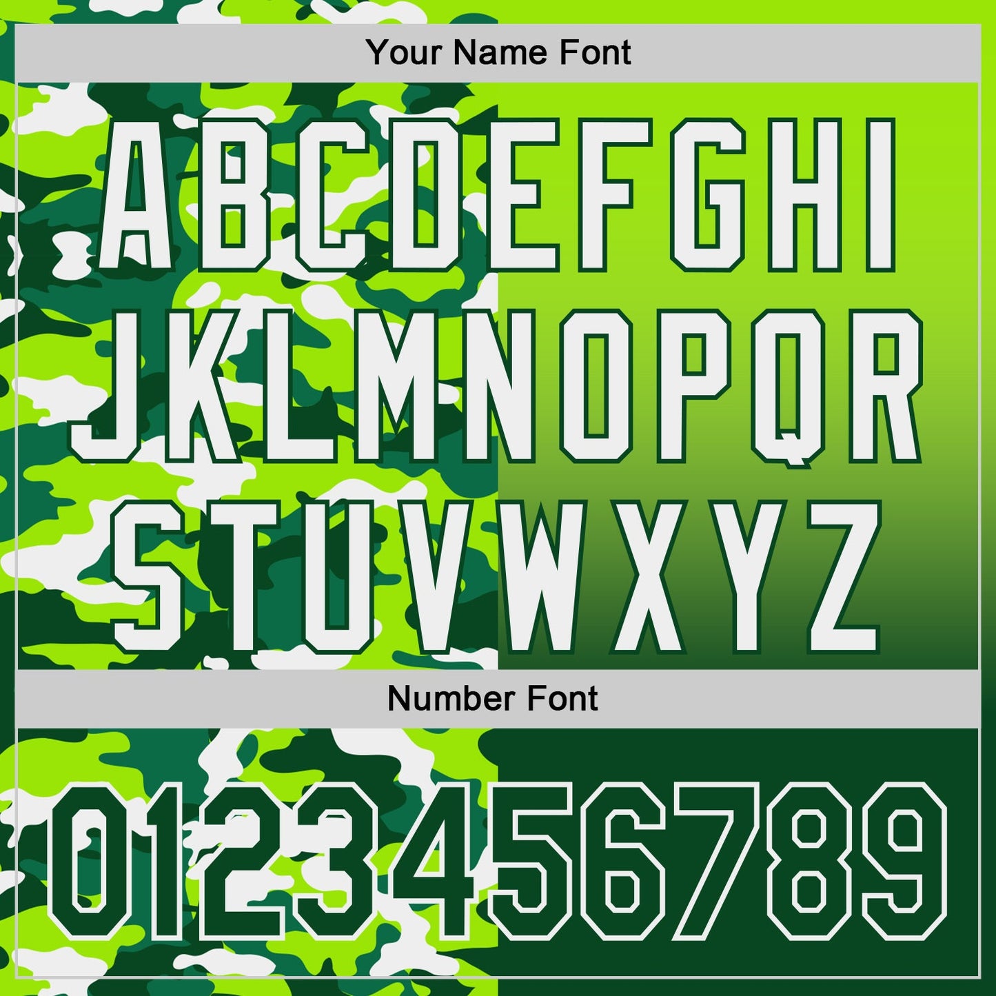 Custom Neon Green Green-White Half Camo Ombre Authentic Baseball Jersey view 5
