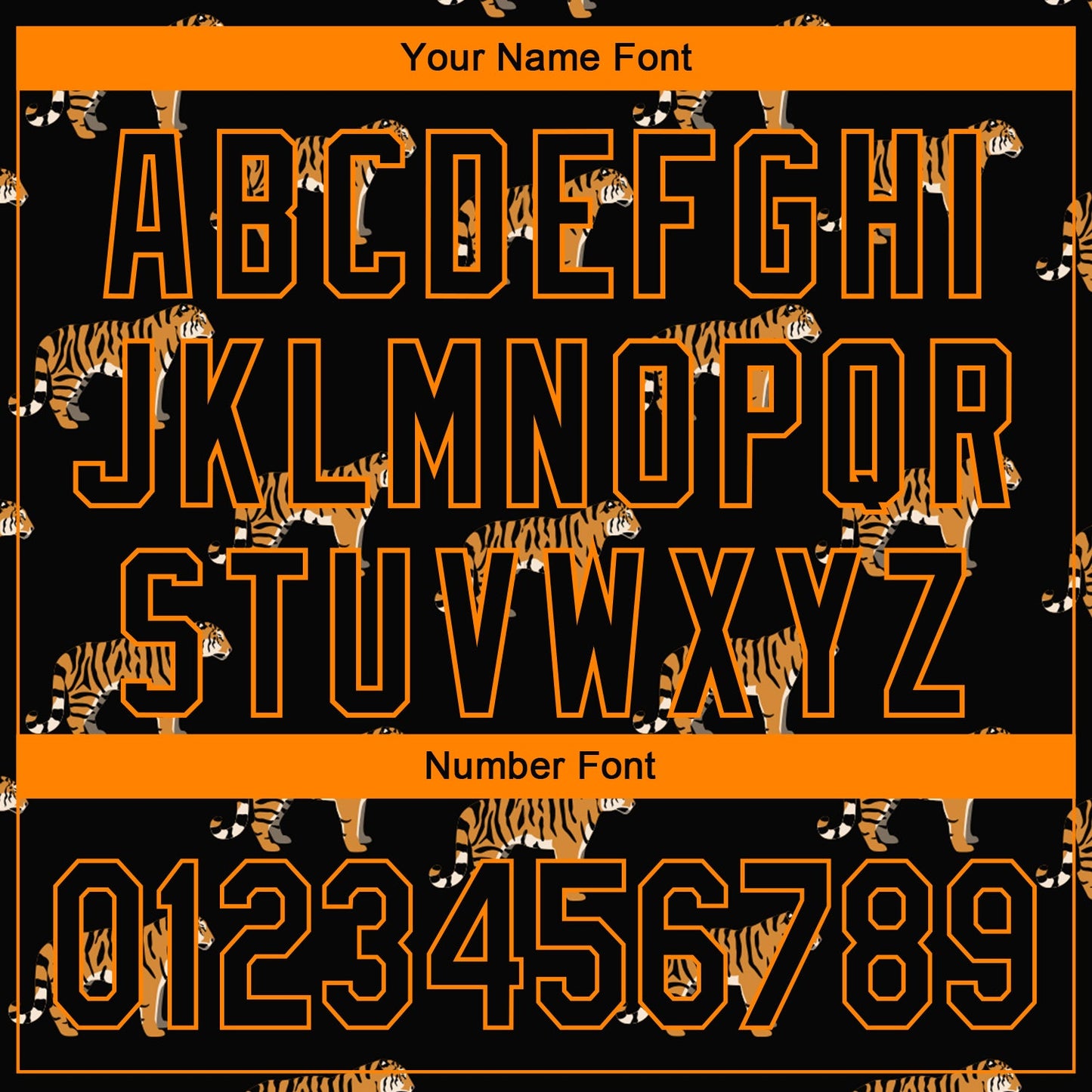 Custom Black Bay Orange 3D Pattern Design Tiger Authentic Baseball Jersey view 5