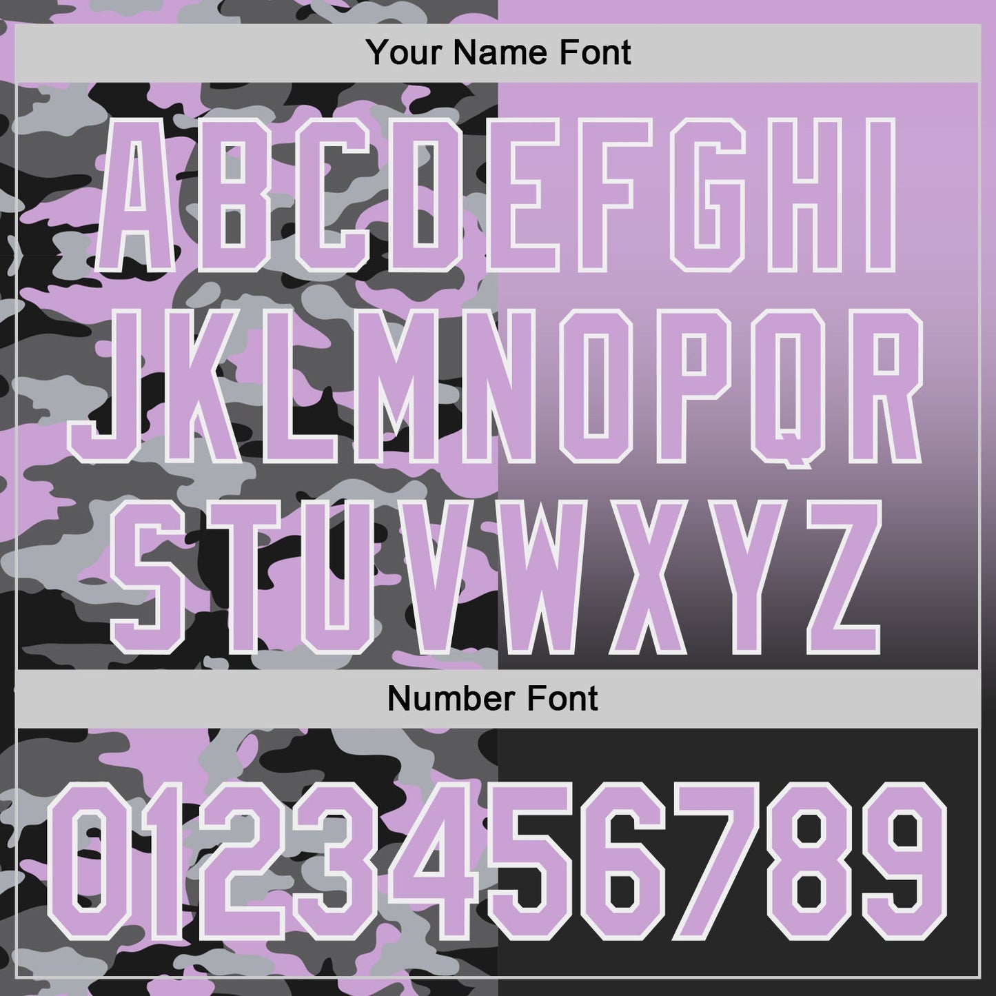 Custom Light Purple Black-White Half Camo Ombre Authentic Baseball Jersey view 5