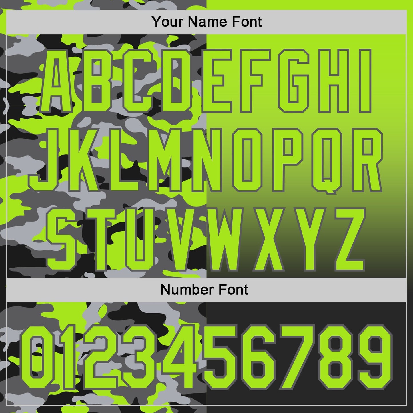 Custom Neon Green Black-Steel Gray Half Camo Ombre Authentic Baseball Jersey view 5