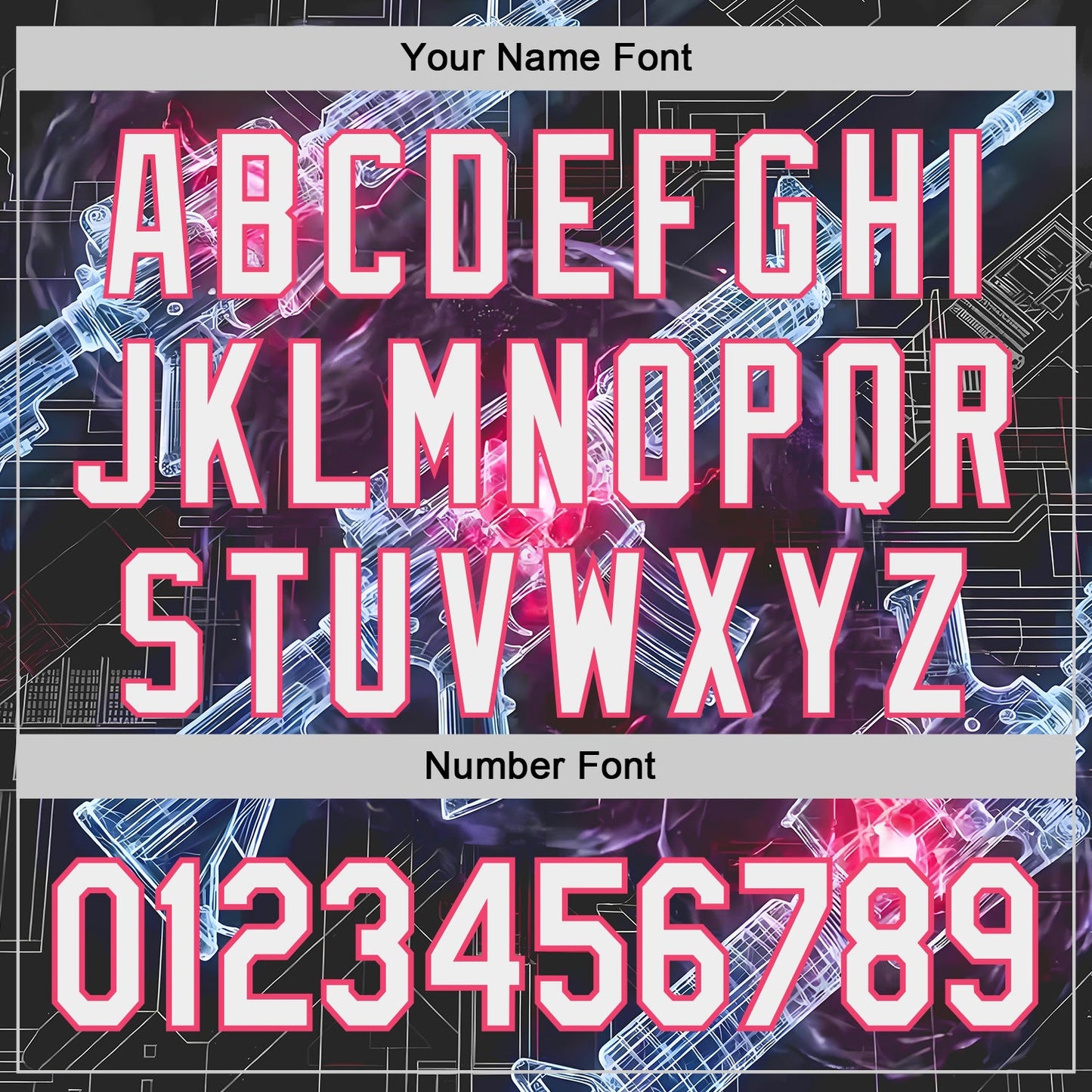 Custom Black White-Neon Pink Futurism Sci-Fi E-sports 3D Pattern Design Authentic Baseball Jersey view 5