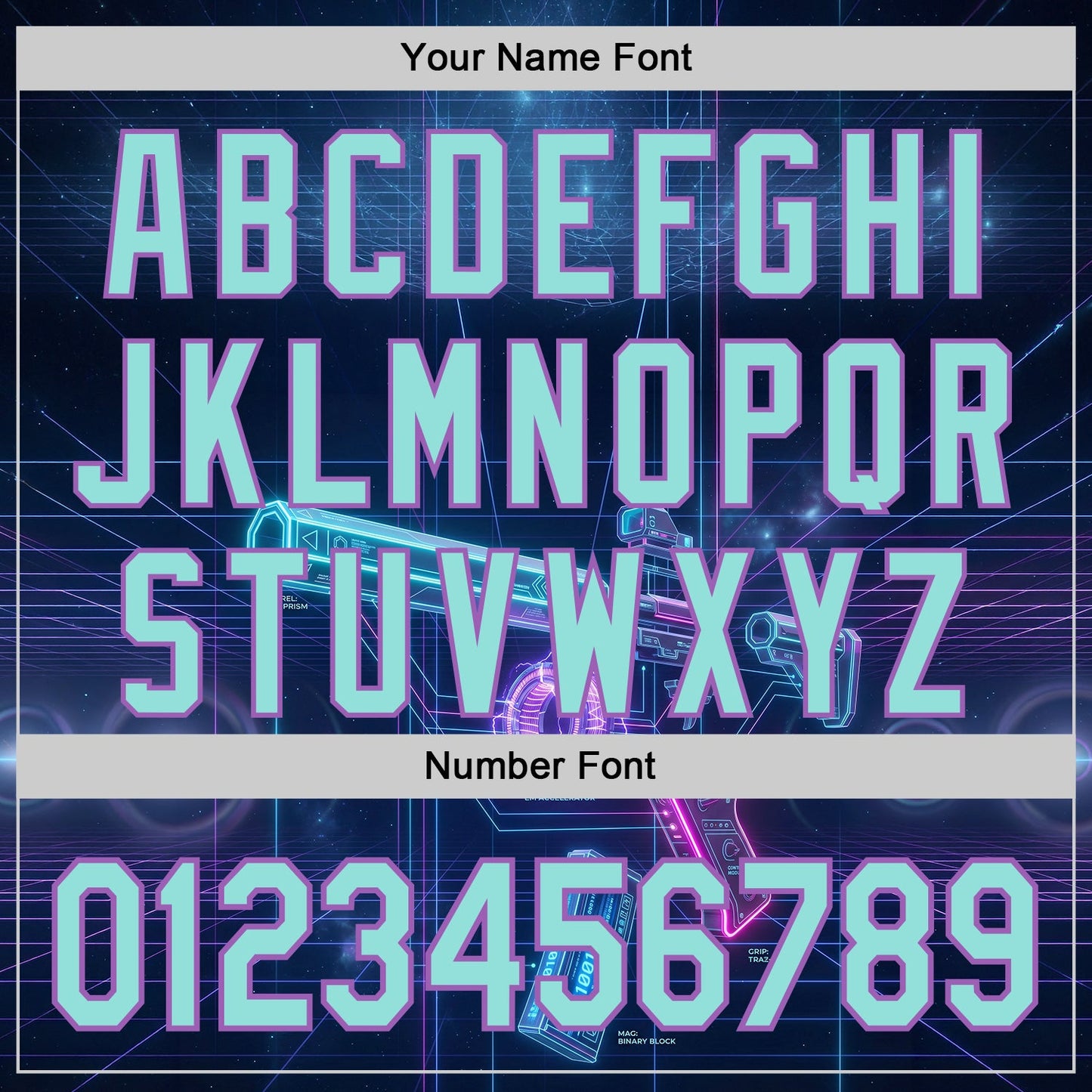 Custom Black Ice Blue-Medium Purple Futurism Cyberpunk E-sports 3D Pattern Design Authentic Baseball Jersey view 5