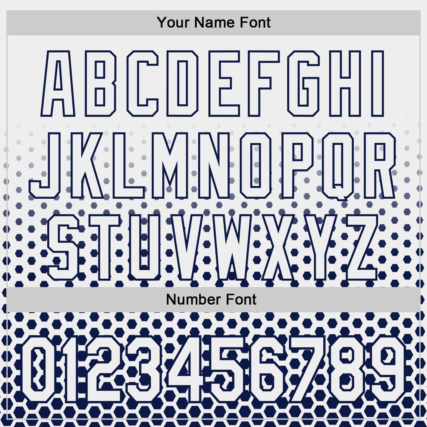 Custom White-Navy Geometric Hexagonal Dot Gradient Authentic Baseball Jersey view 5