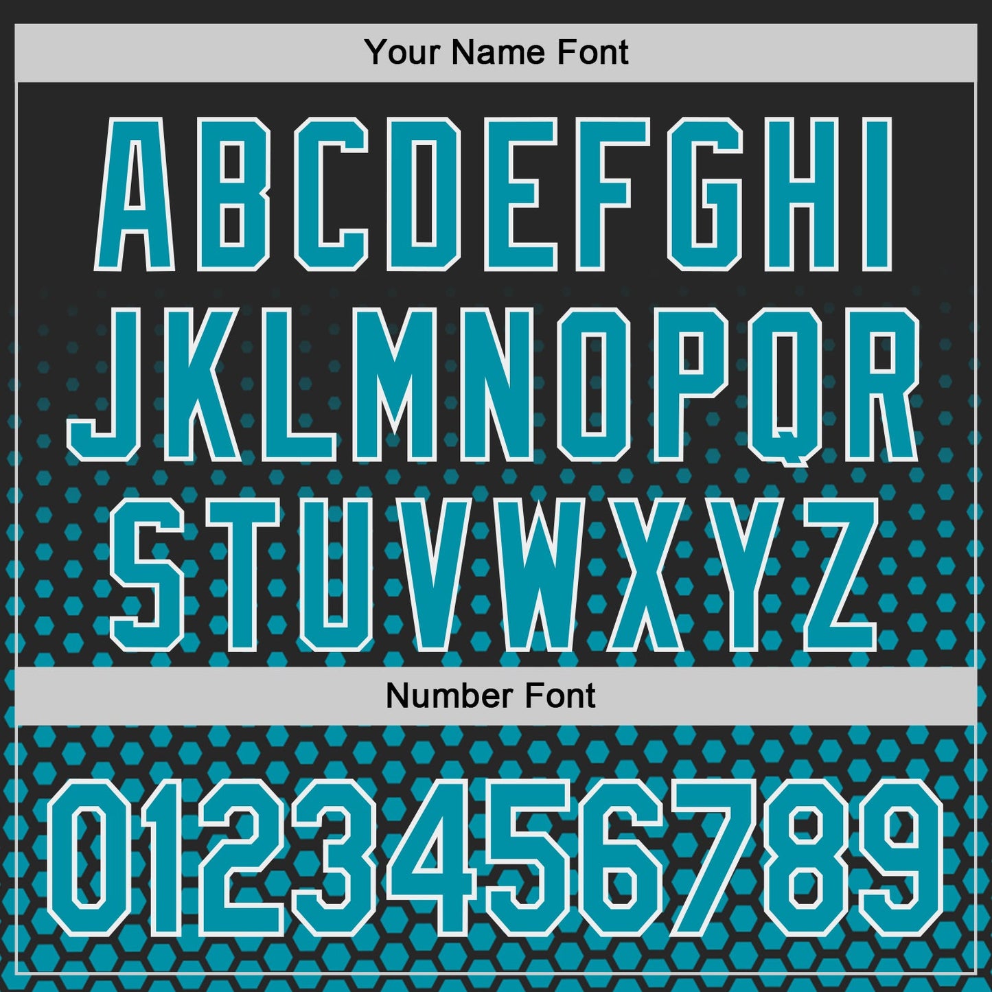 Custom Black Teal-White Geometric Hexagonal Dot Gradient Authentic Baseball Jersey view 5