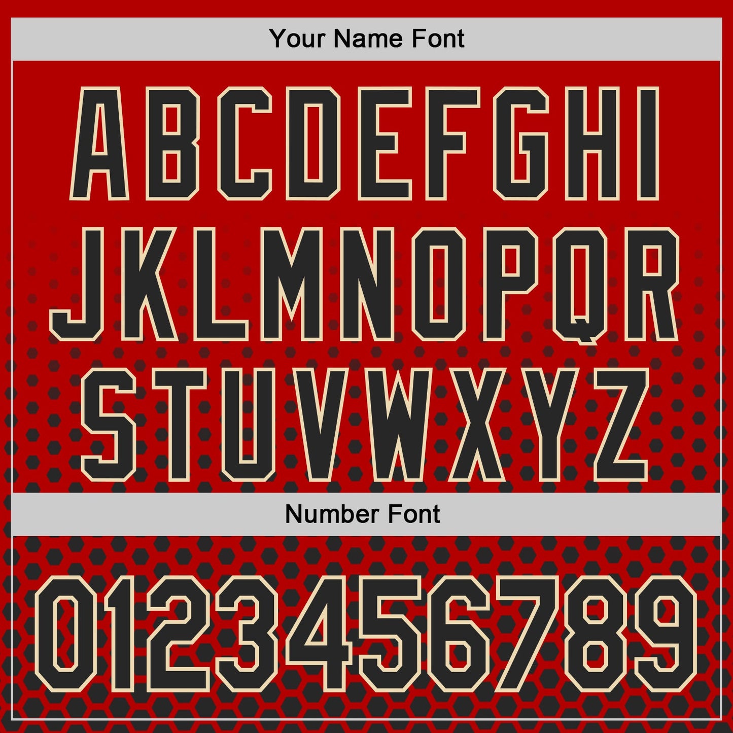 Custom Red Black-Cream Geometric Hexagonal Dot Gradient Authentic Baseball Jersey view 5