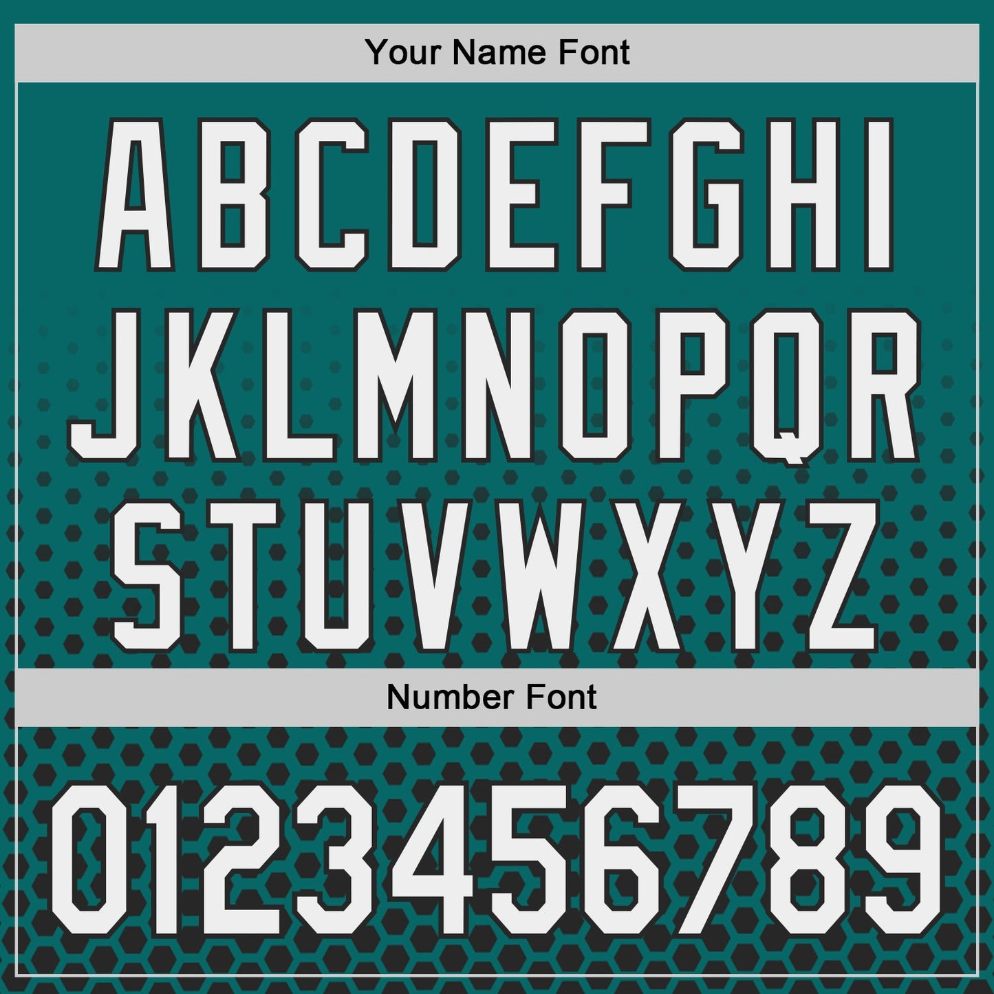 Custom Teal White-Black Geometric Hexagonal Dot Gradient Authentic Baseball Jersey view 5