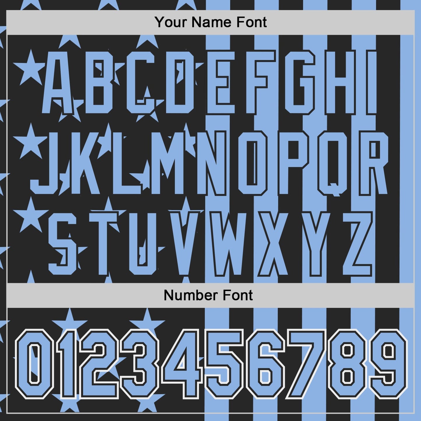 Custom Black Light Blue-White USA Flag Patriotic Split Stars and Stripes Authentic Baseball Jersey view 5