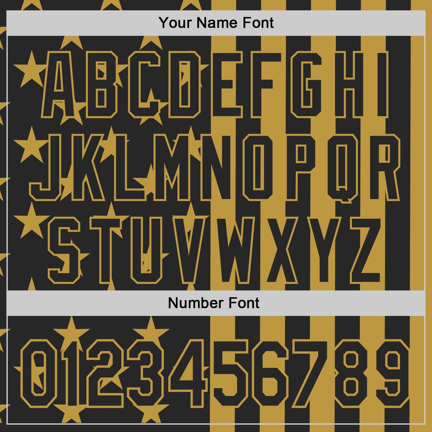 Custom Black-Old Gold USA Flag Patriotic Split Stars and Stripes Authentic Baseball Jersey view 5