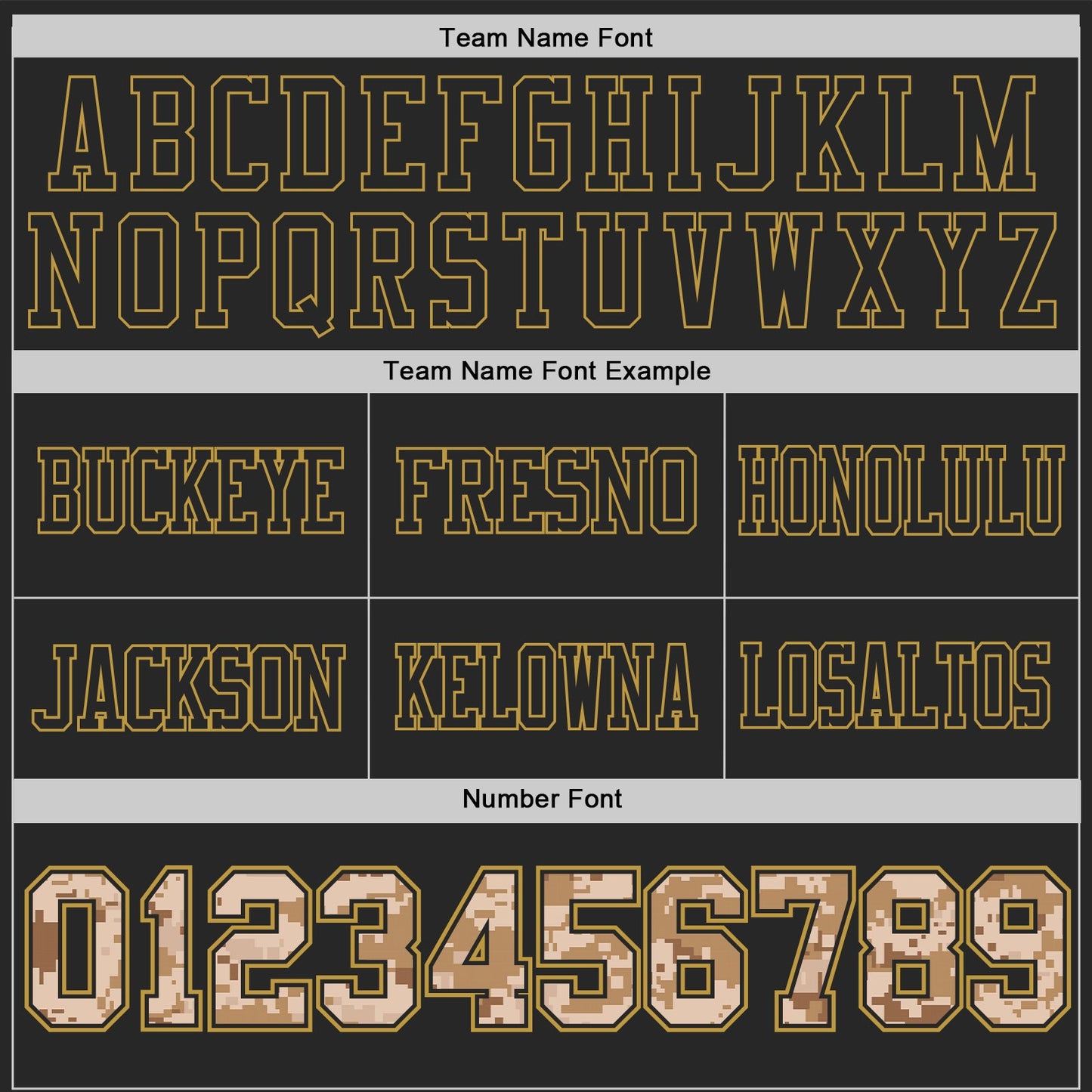 Custom Black-Old Gold Authentic Camo Two Tone Salute To Service 7V7 Flag Football Jersey view 3