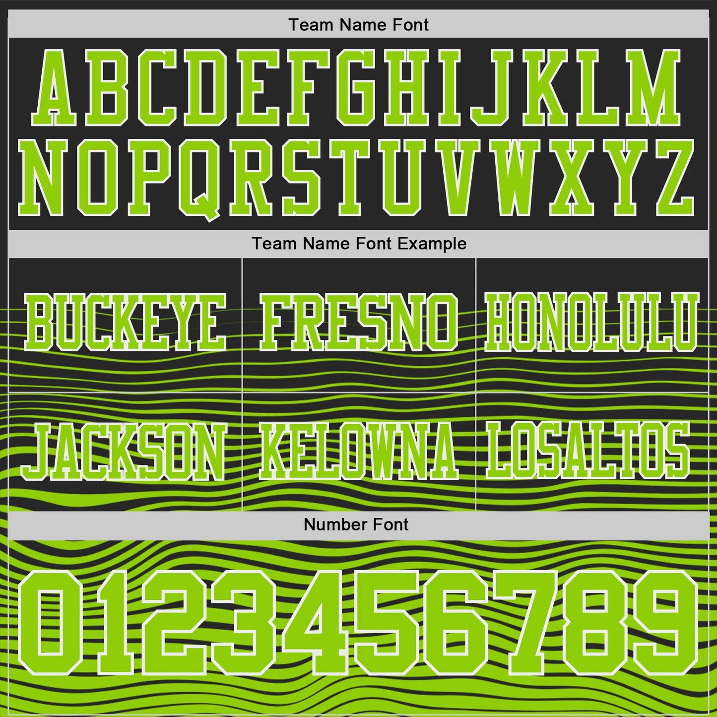 Custom Black Neon Green-White Authentic Fluid Wave Line Fade 7V7 Flag Football Jersey view 3