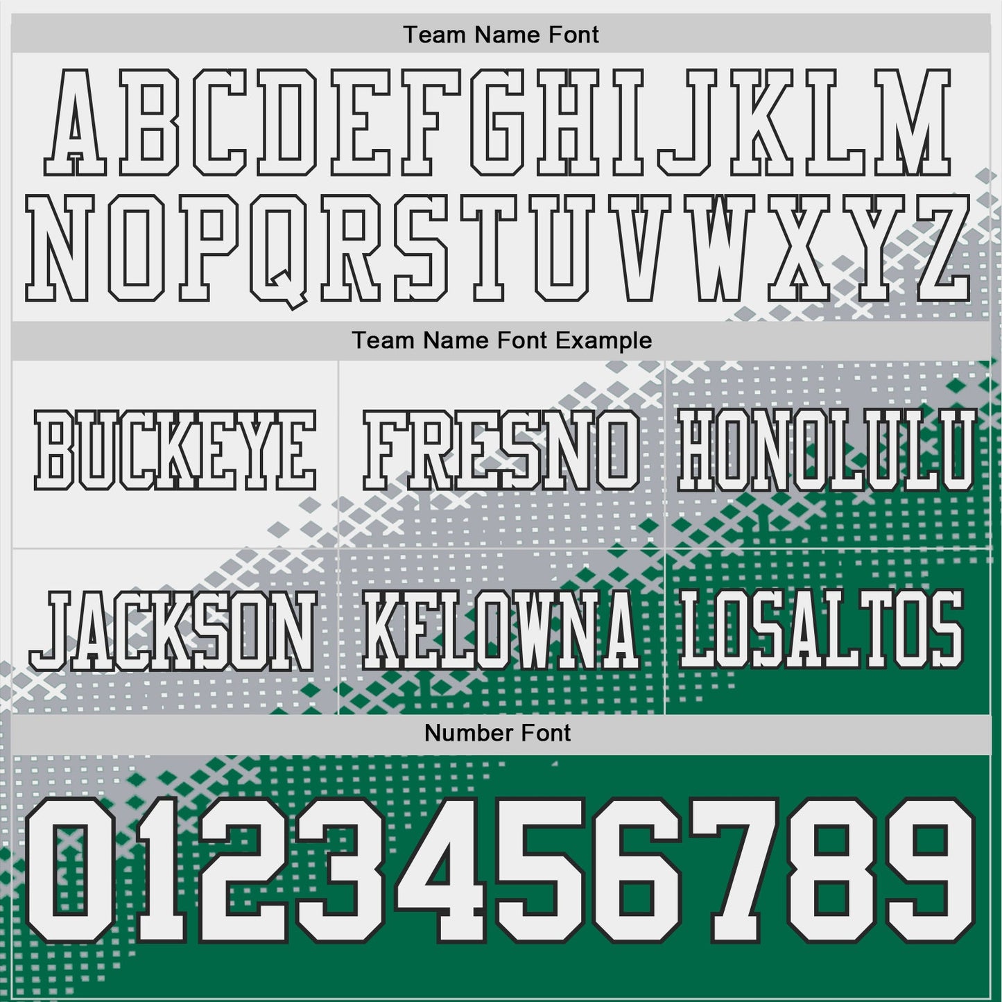 Custom White Gray Kelly Green-Black Authentic Geometric Gradient 7V7 Flag Football Jersey view 3