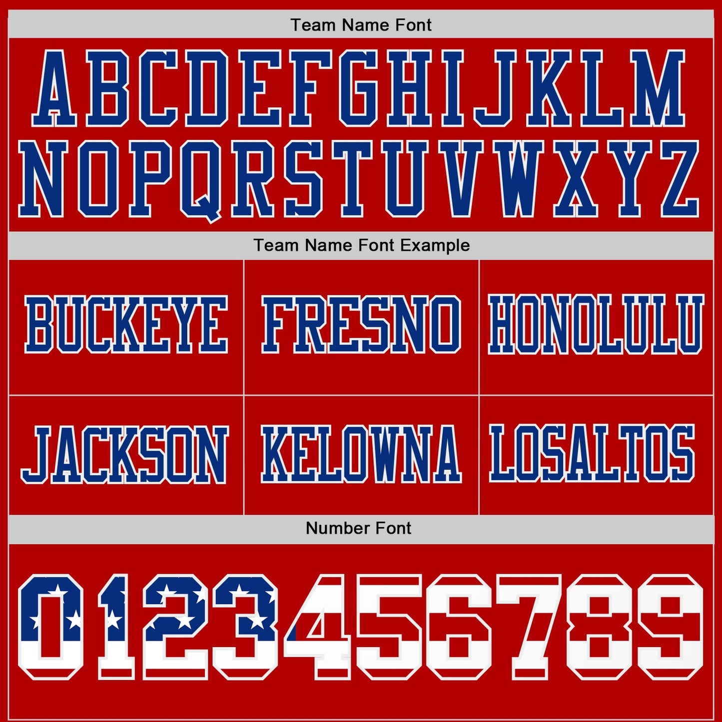Custom Red USA Flag Royal-White Authentic Stars And Stripes 7V7 Flag Football Jersey view 3