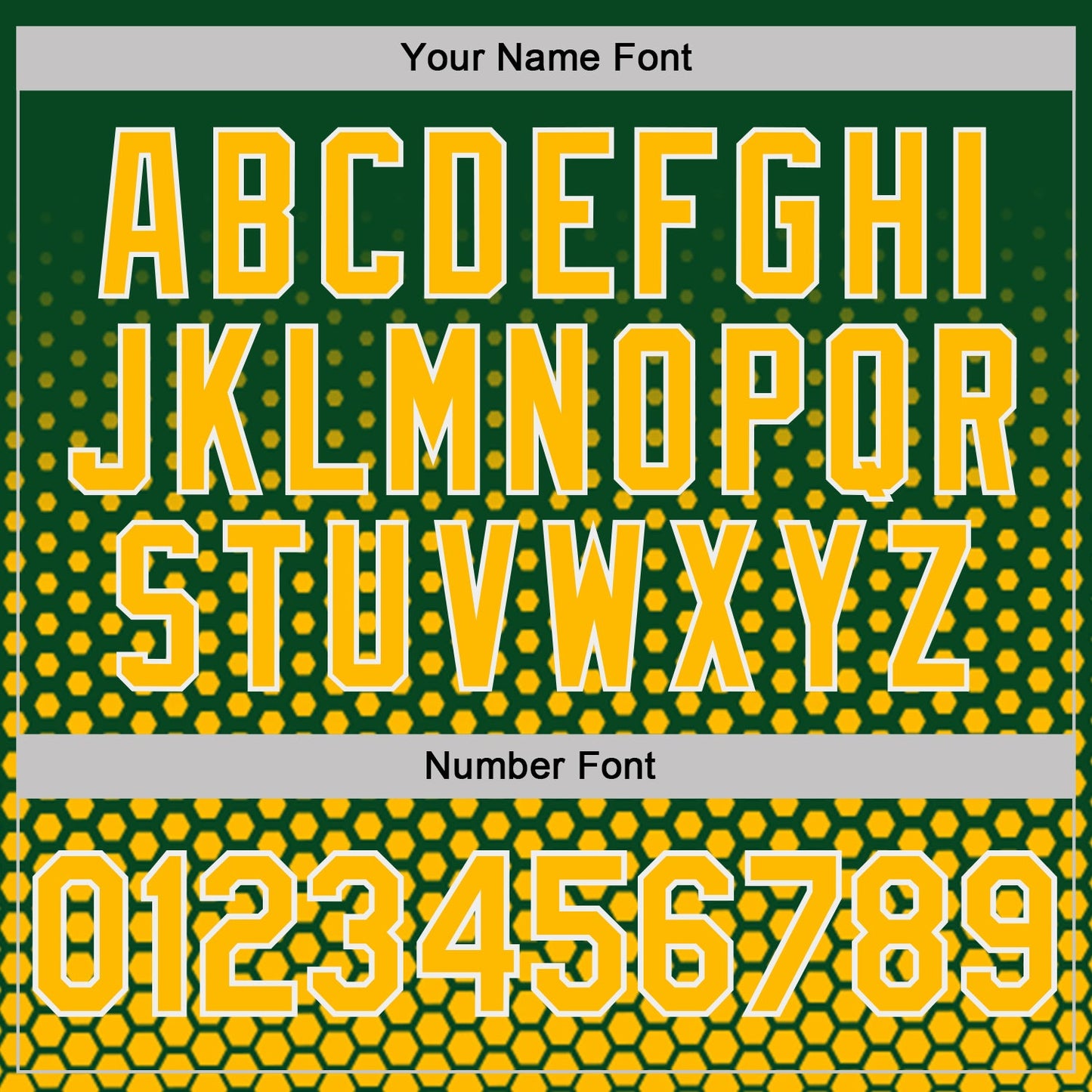 Custom Green Gold-White Geometric Hexagonal Dot Gradient Performance T-Shirt view 4