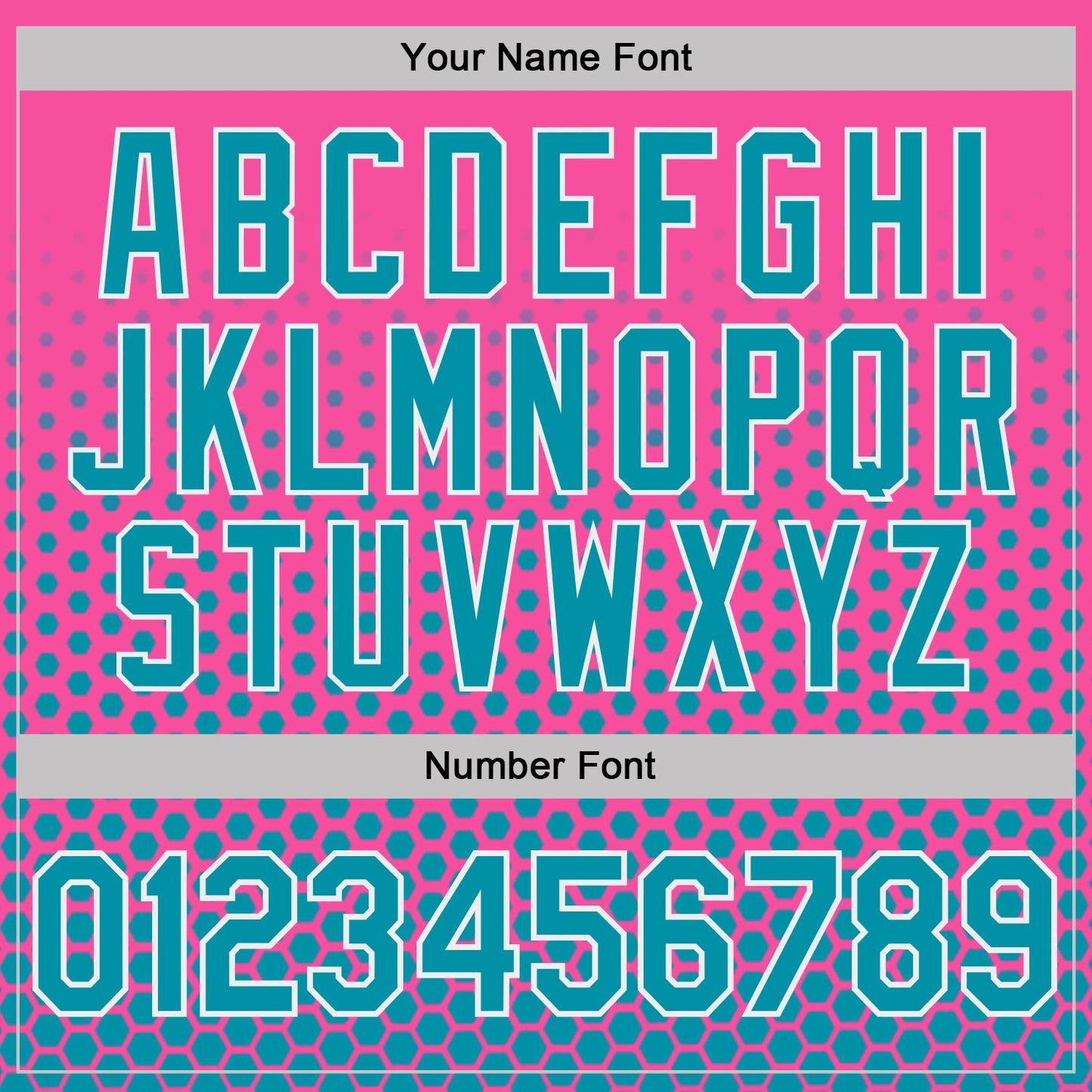 Custom Pink Teal-White Geometric Hexagonal Dot Gradient Performance T-Shirt view 4