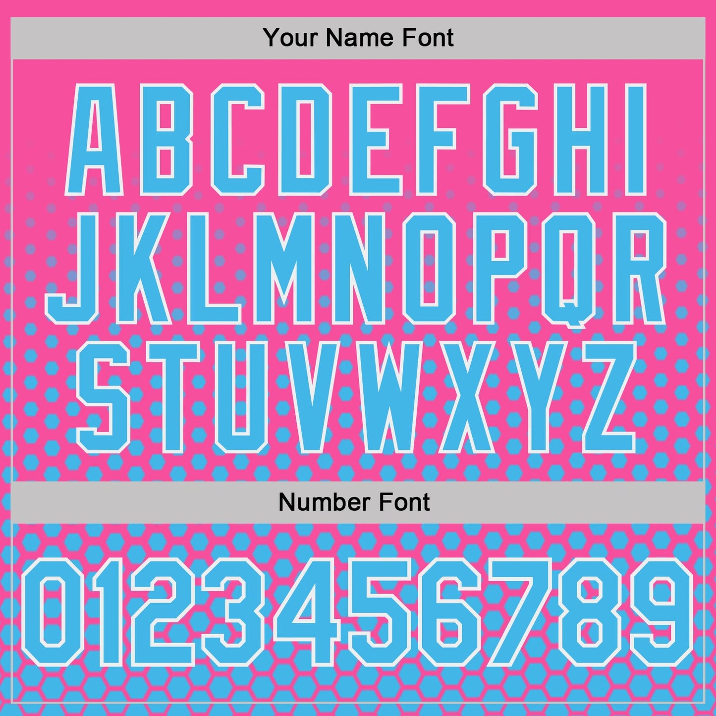 Custom Pink Sky Blue-White Geometric Hexagonal Dot Gradient Performance T-Shirt view 4