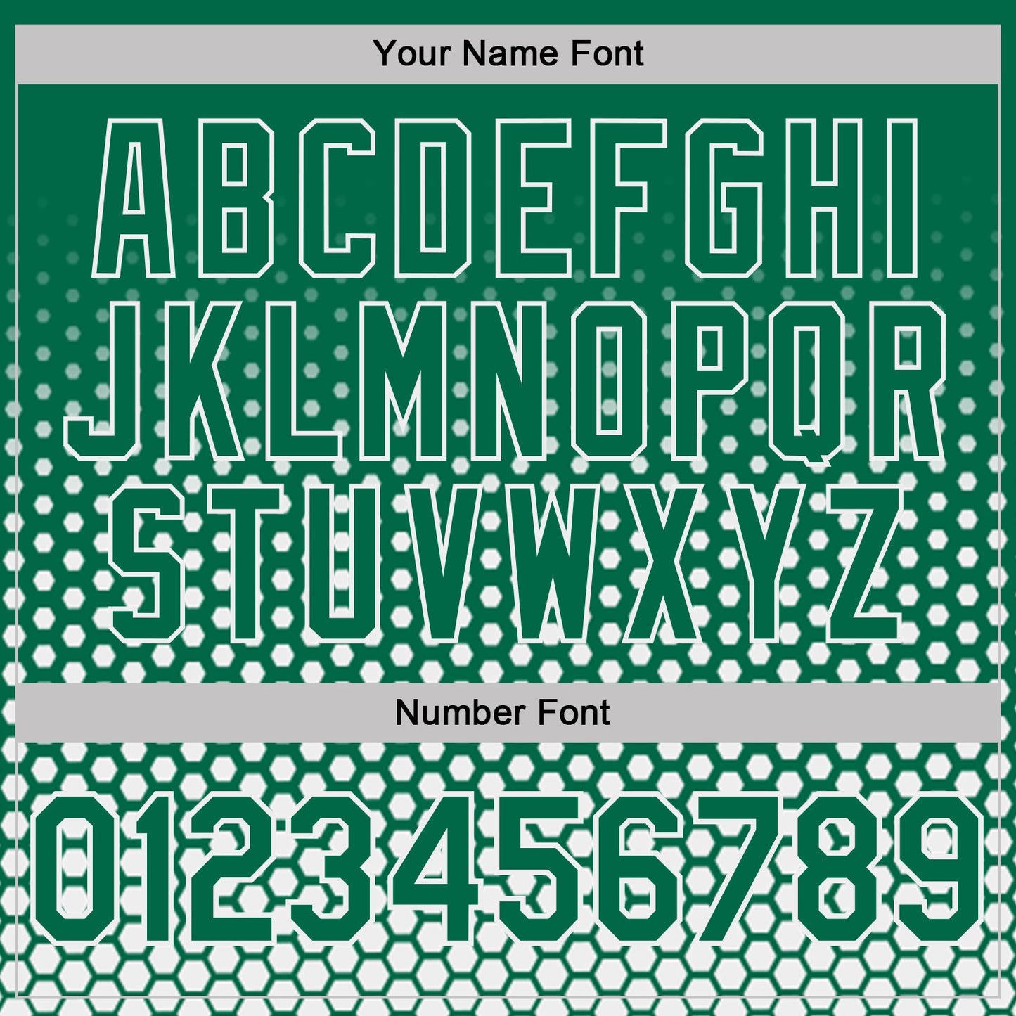 Custom Kelly Green-White Geometric Hexagonal Dot Gradient Performance T-Shirt view 4