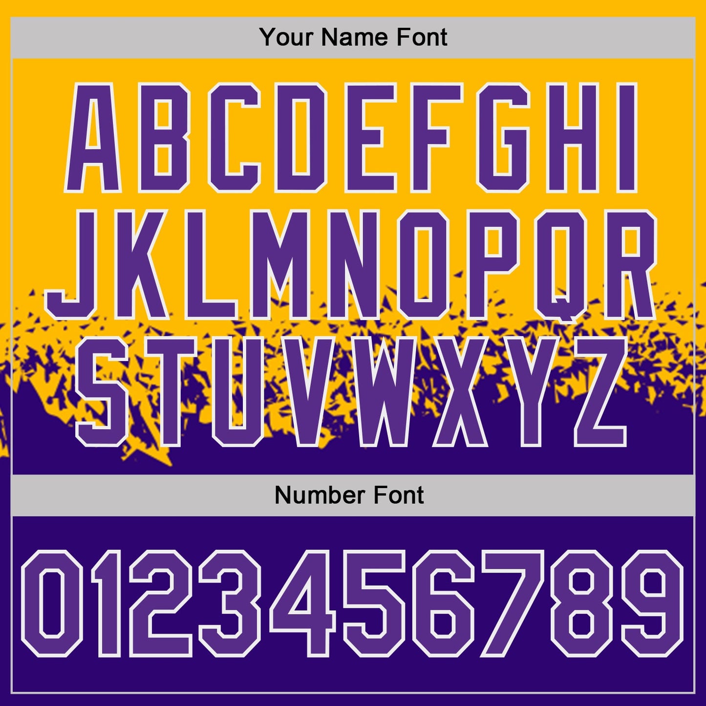 Custom Yellow Purple-White Fade Geometric Splatter Fragmented Shards Performance T-Shirt view 4