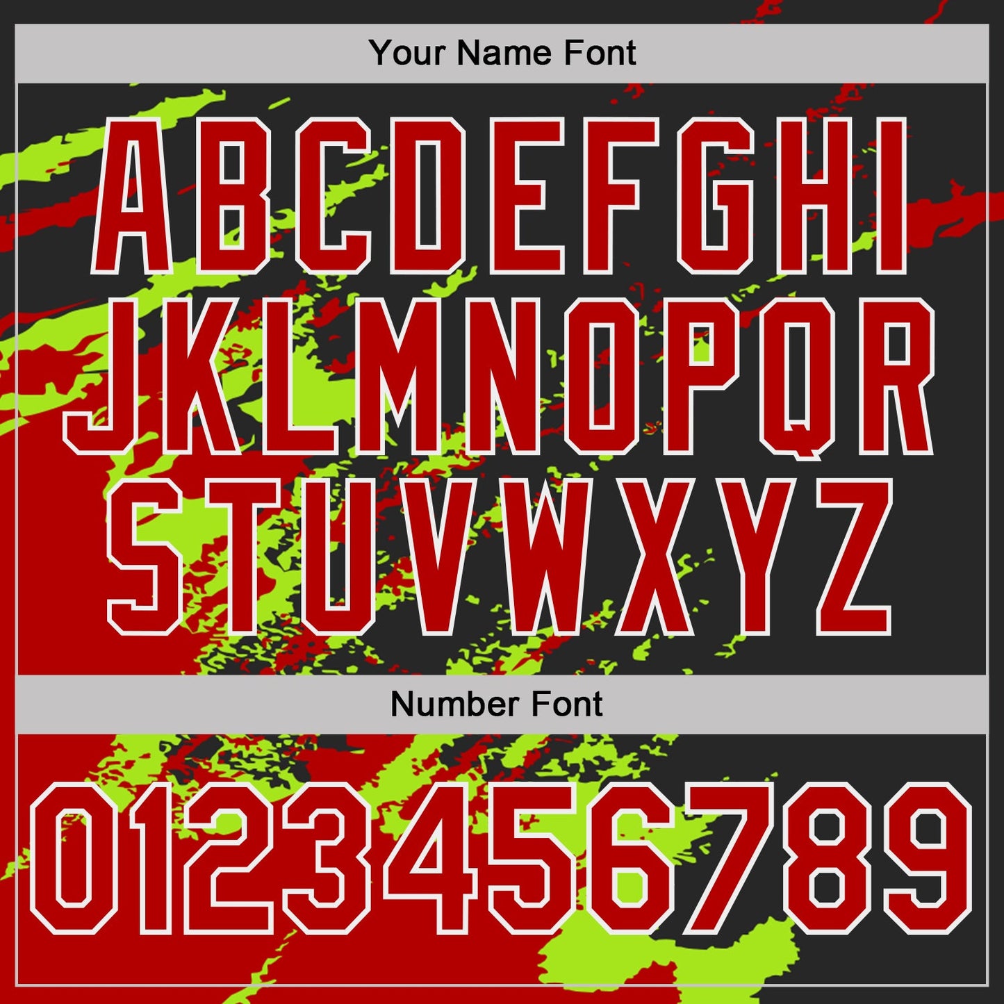 Custom Black Red Neon Green-White Brush Stroke Shatter Splatter Performance T-Shirt view 4