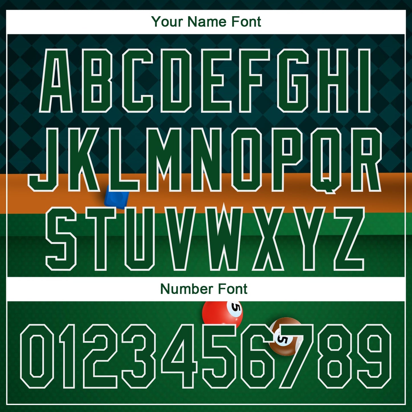 Custom Green White 3D Pattern Design Billiards Authentic Baseball Jersey view 5