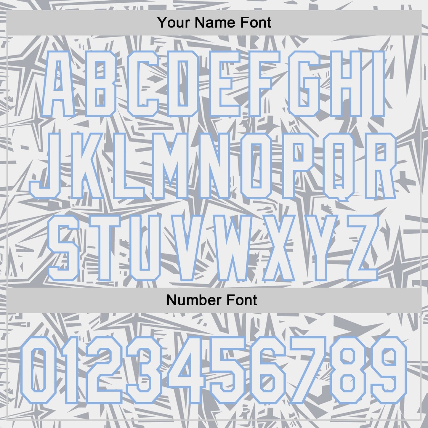 Custom White Gray-Light Blue Geometric Cyber Starburst Authentic Baseball Jersey view 5