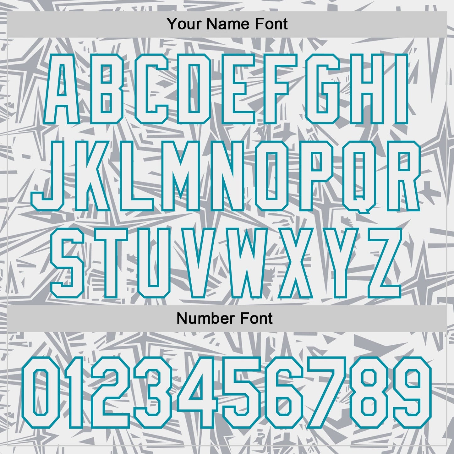 Custom White Gray-Teal Geometric Cyber Starburst Authentic Baseball Jersey view 5