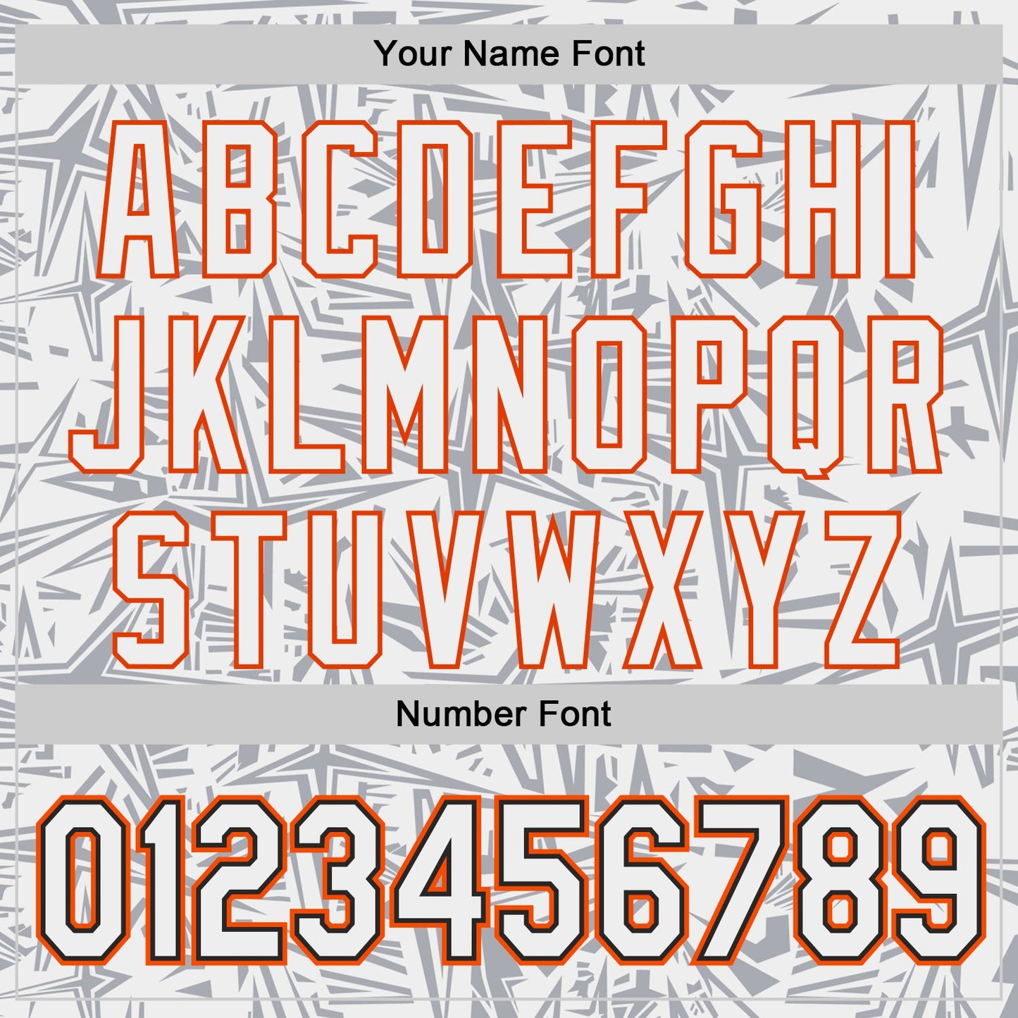 Custom White Gray Black-Orange Geometric Cyber Starburst Authentic Baseball Jersey view 5