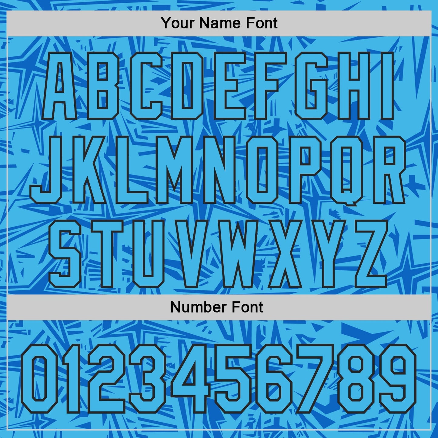 Custom Sky Blue Blue-Black Geometric Cyber Starburst Authentic Baseball Jersey view 5