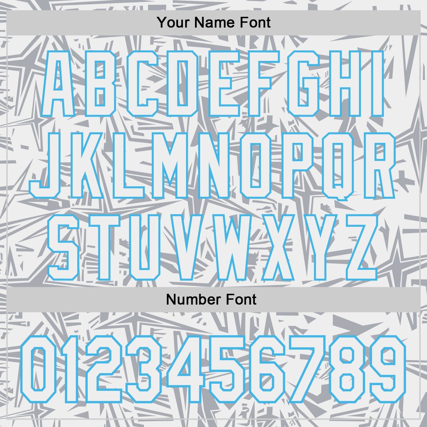 Custom White Gray-Sky Blue Geometric Cyber Starburst Authentic Baseball Jersey view 5