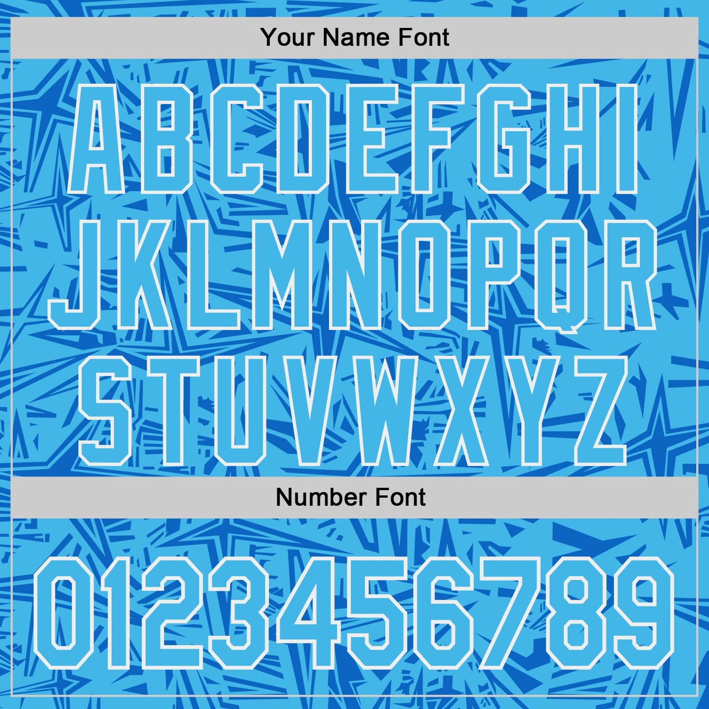 Custom Sky Blue Blue-White Geometric Cyber Starburst Authentic Baseball Jersey view 5