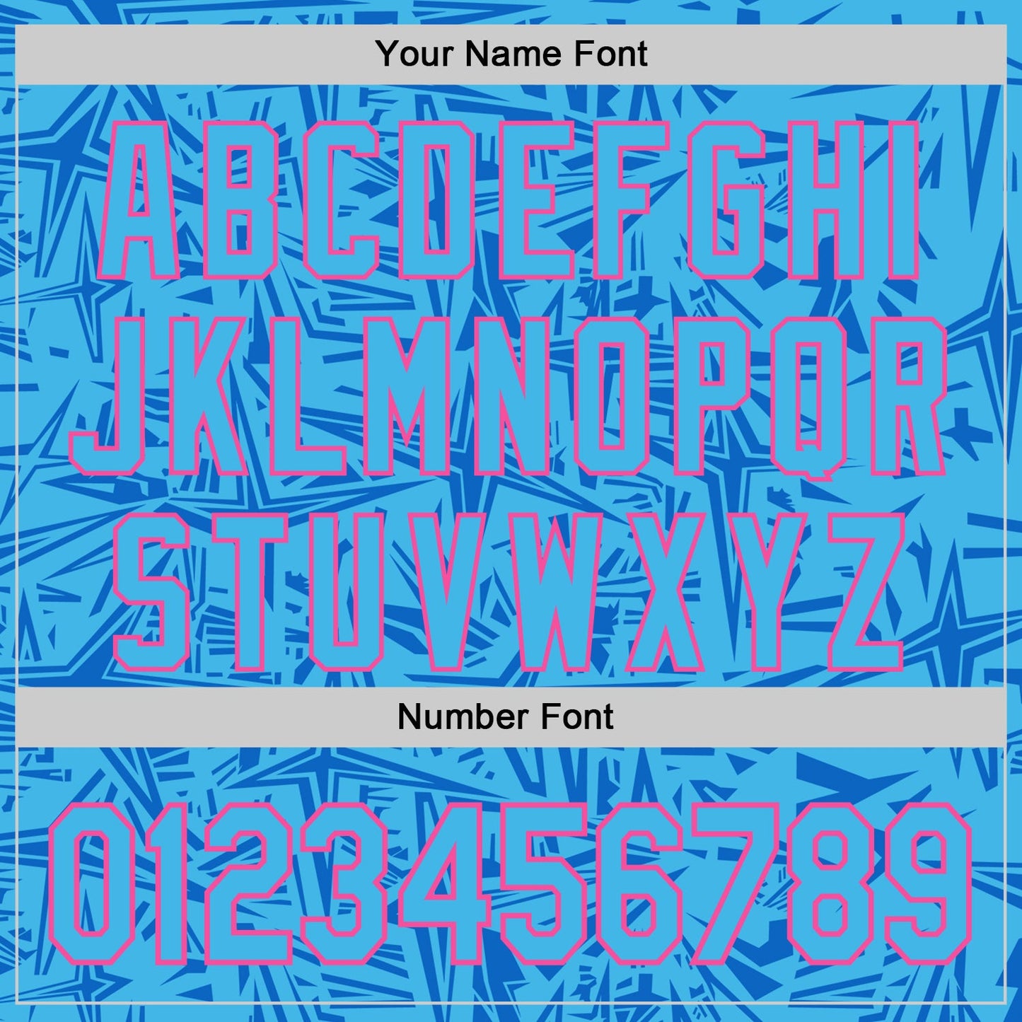 Custom Sky Blue Blue-Pink Geometric Cyber Starburst Authentic Baseball Jersey view 5