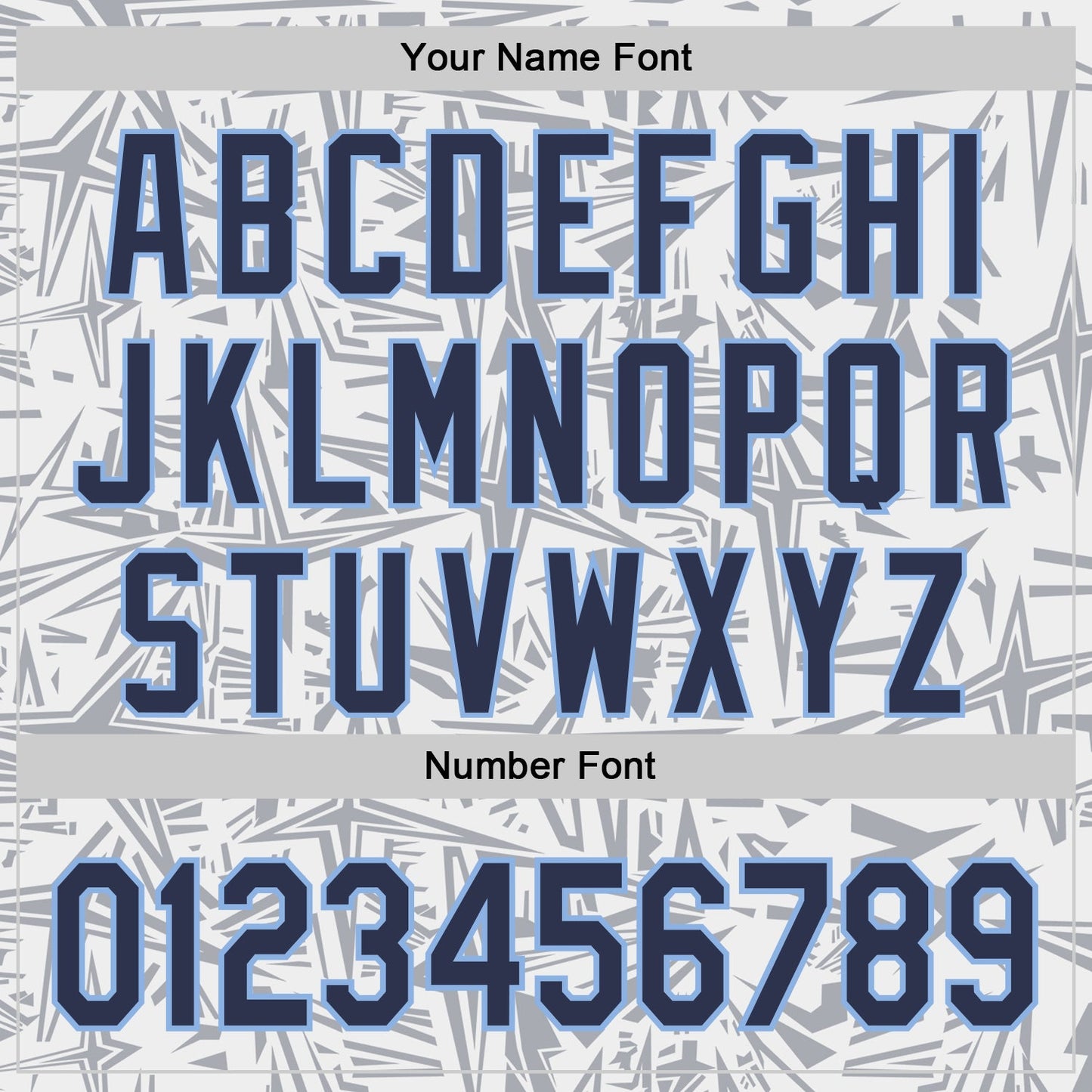 Custom White Navy Gray-Light Blue Geometric Cyber Starburst Authentic Baseball Jersey view 5