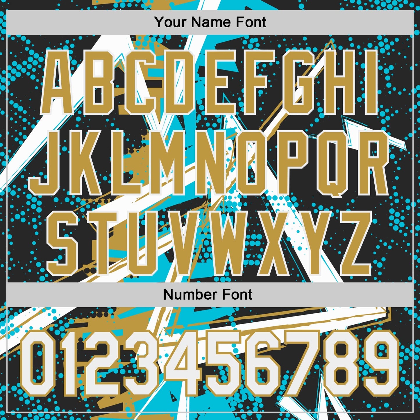 Custom Black White Lakes Blue-Old Gold Geometric Shards Dot Grid Authentic Baseball Jersey view 5