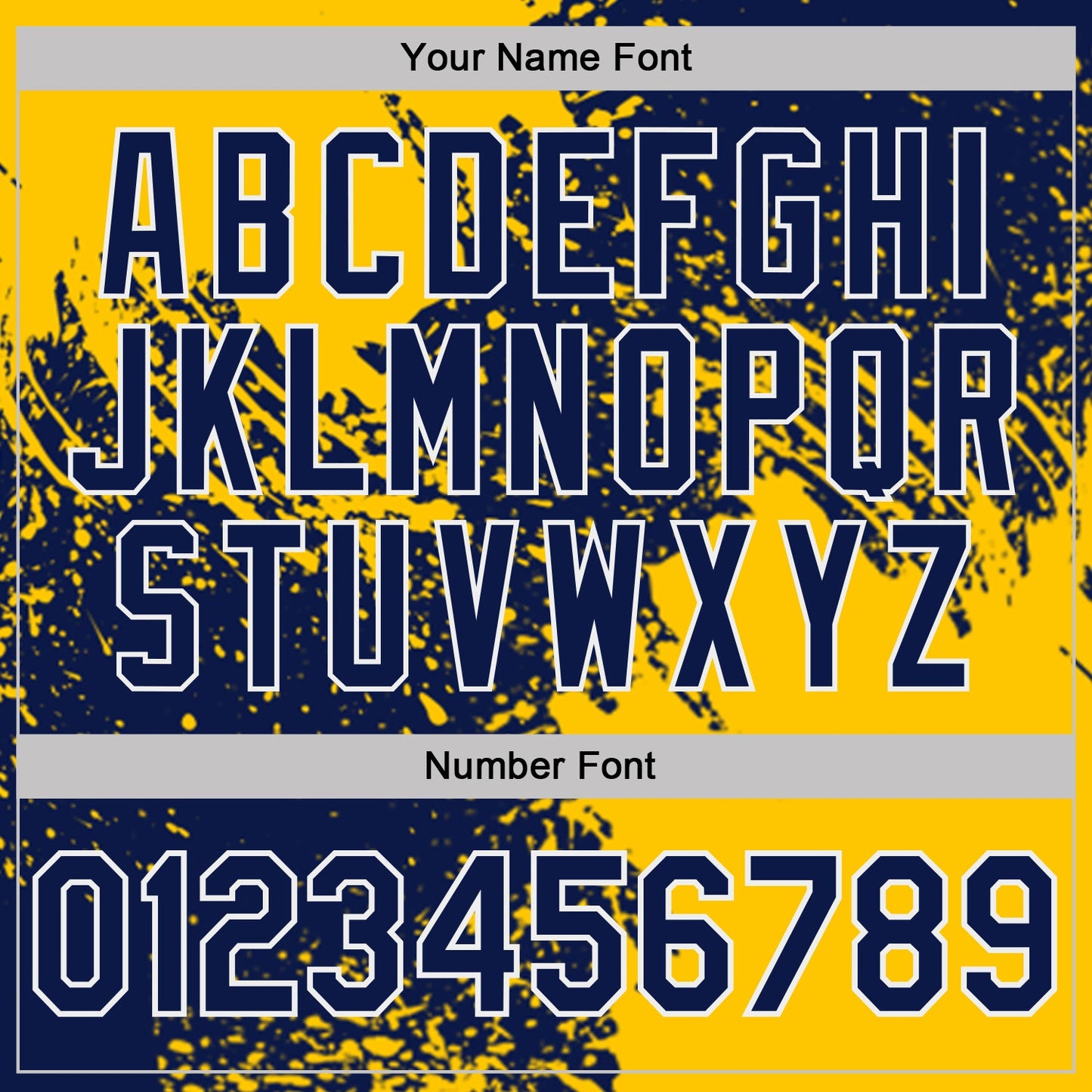 Custom Navy Yellow-White Abstract Brush Stroke Performance T-Shirt view 4