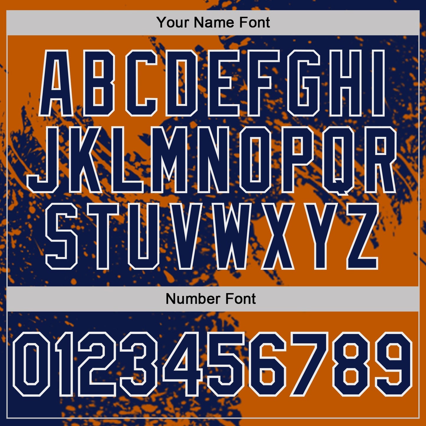Custom Navy Texas Orange-White Abstract Brush Stroke Performance T-Shirt view 4