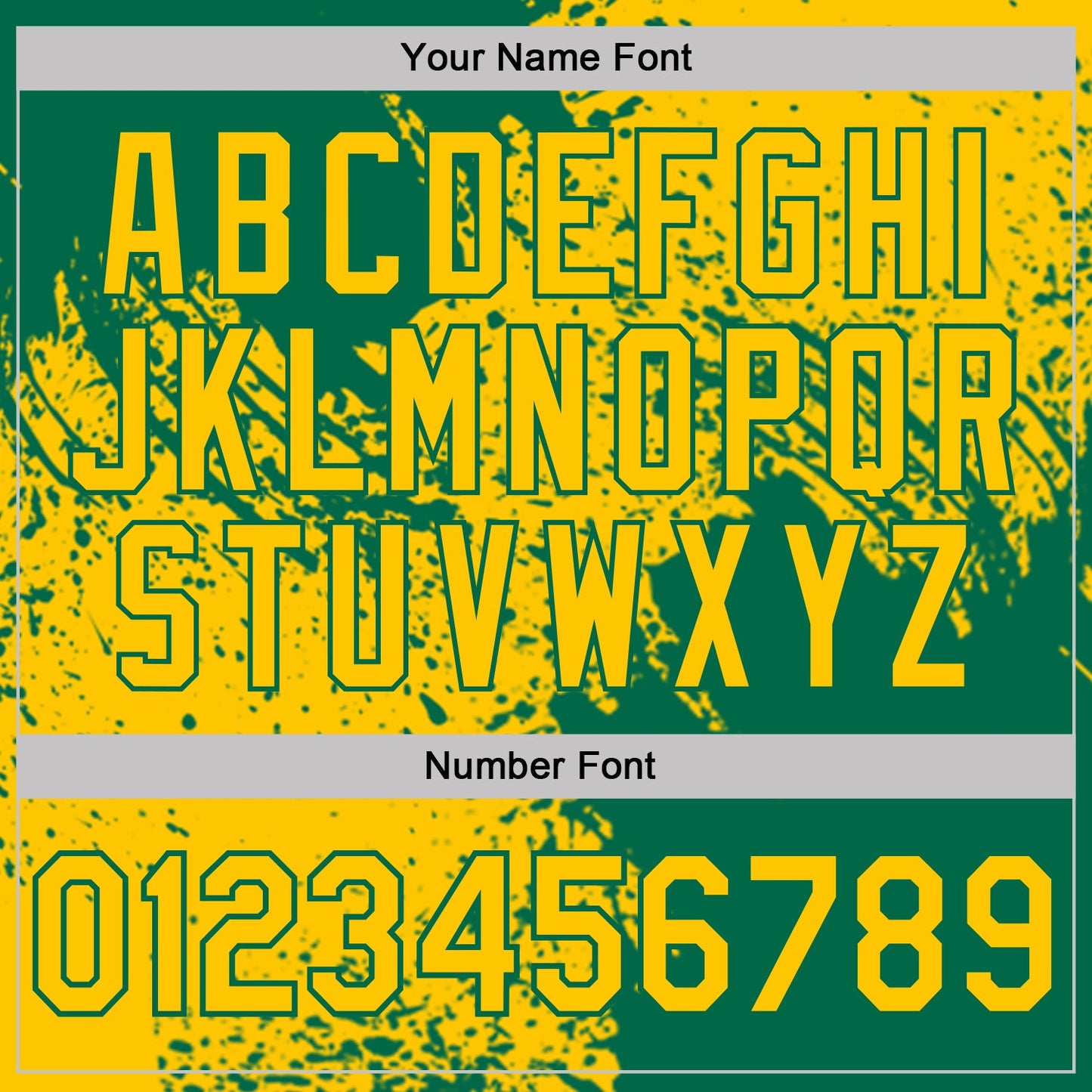 Custom Yellow-Kelly Green Abstract Brush Stroke Performance T-Shirt view 4