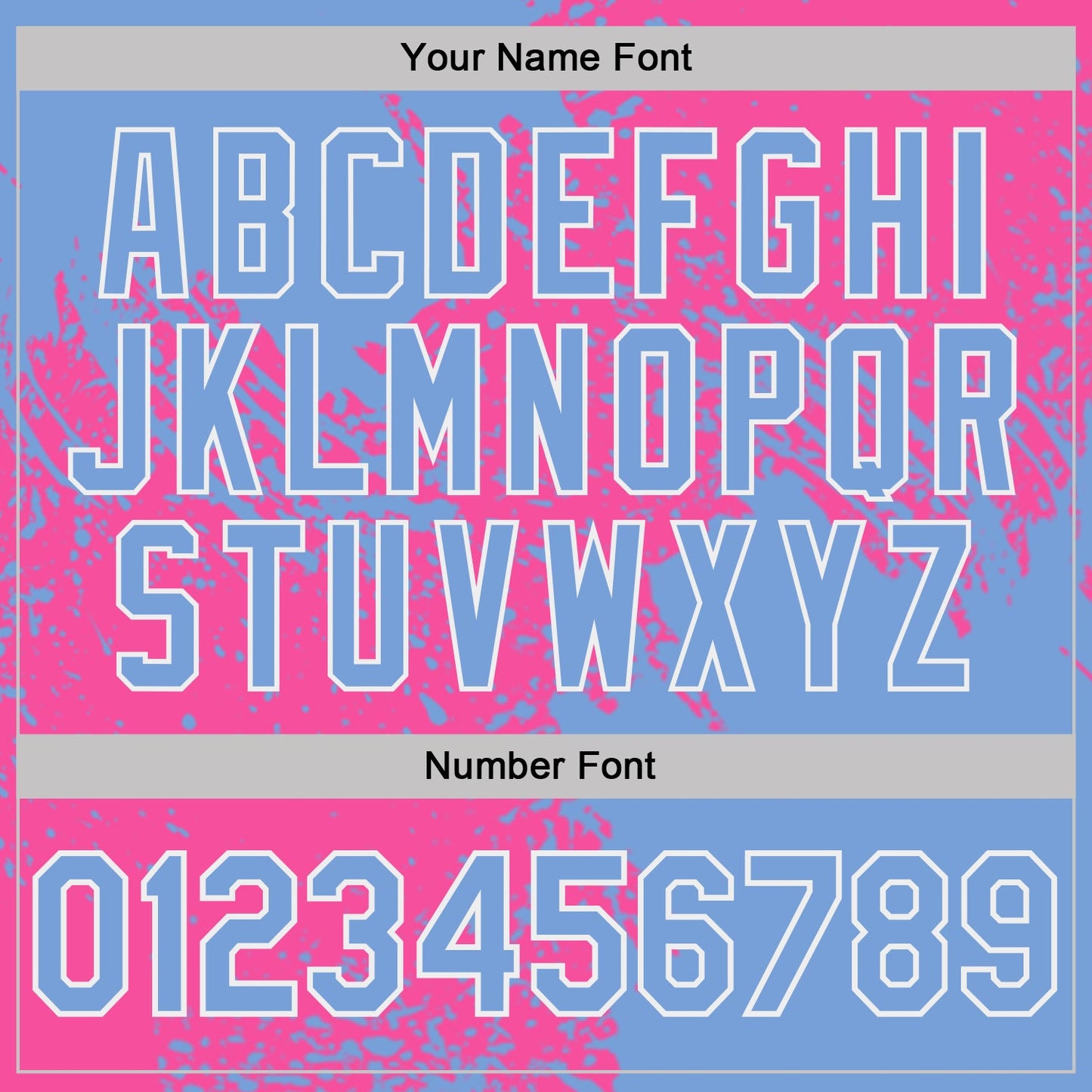 Custom Pink Light Blue-White Abstract Brush Stroke Performance T-Shirt view 4