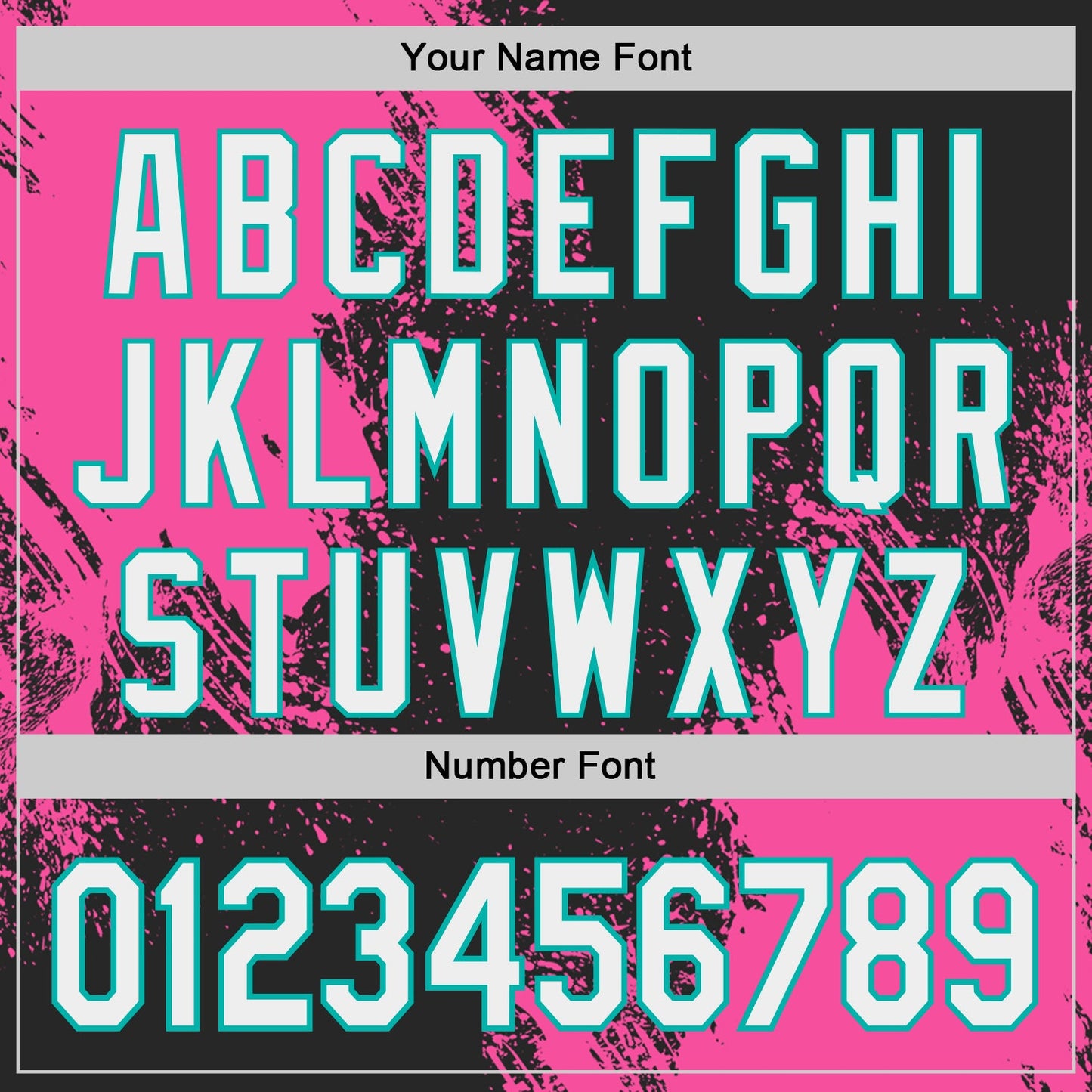 Custom Black White Pink-Aqua Abstract Brush Stroke Authentic Baseball Jersey view 5