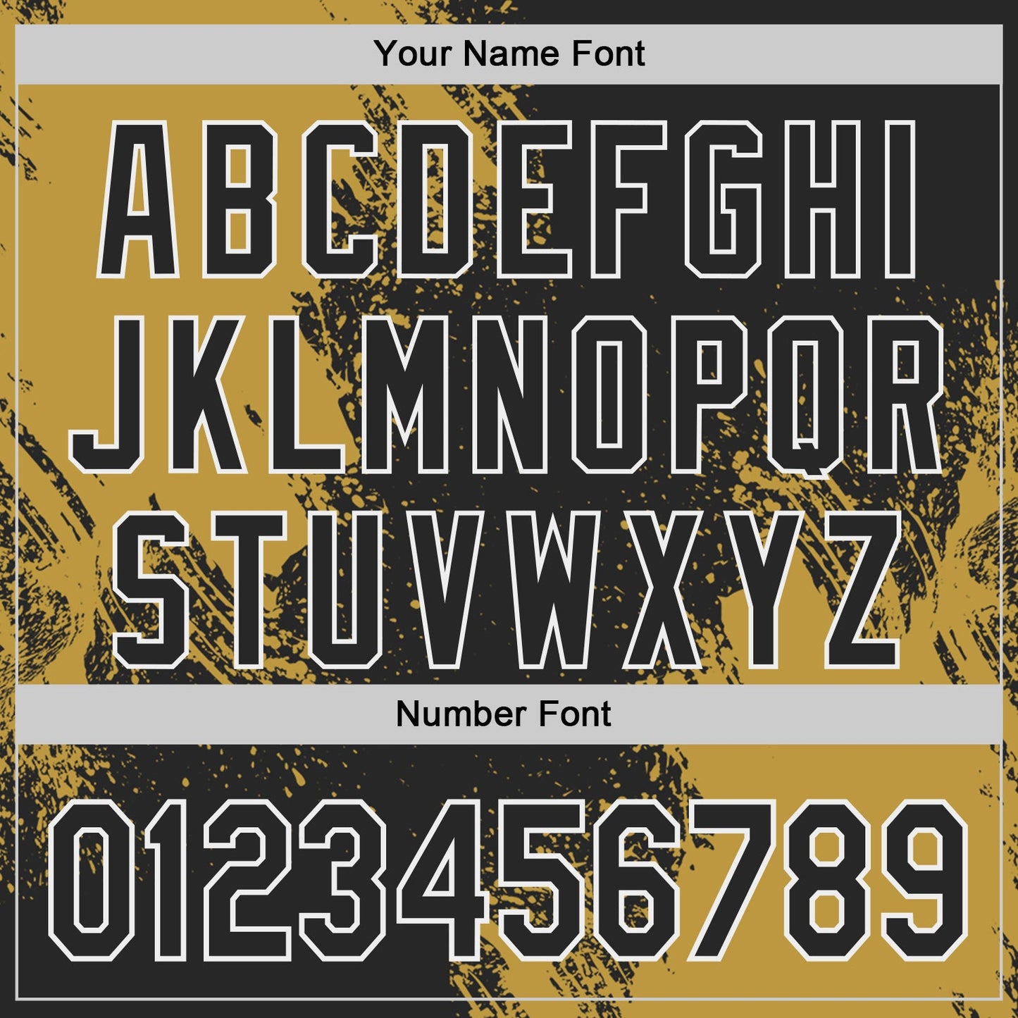 Custom Black Old Gold-White Abstract Brush Stroke Authentic Baseball Jersey view 5