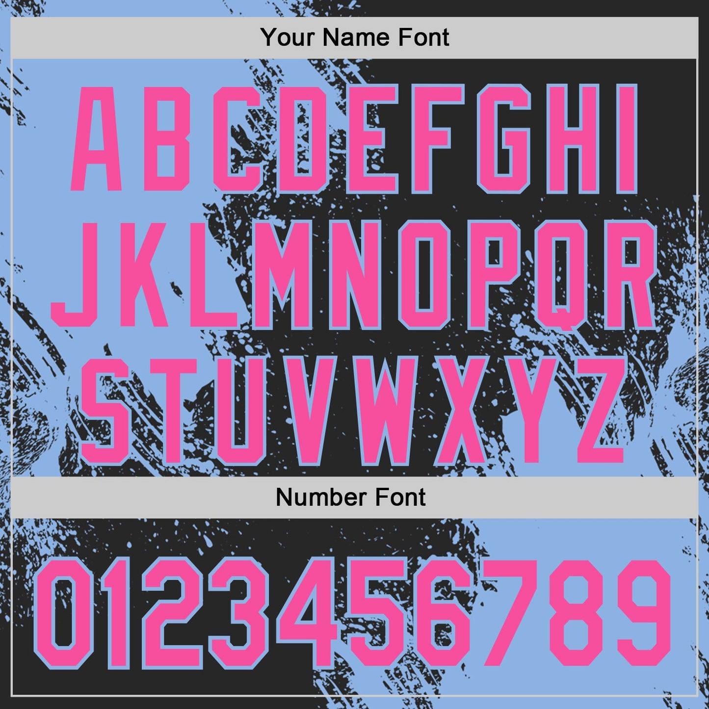 Custom Black Pink-Light Blue Abstract Brush Stroke Authentic Baseball Jersey view 5