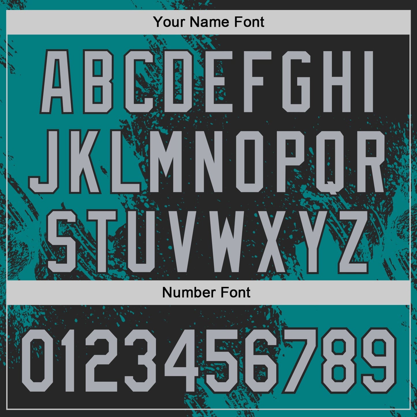Custom Black Gray-Teal Abstract Brush Stroke Authentic Baseball Jersey view 5