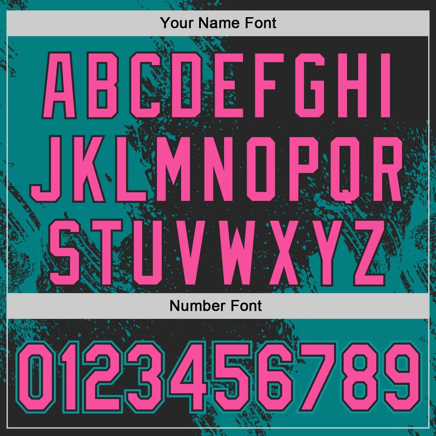 Custom Black Pink-Teal Abstract Brush Stroke Authentic Baseball Jersey view 5