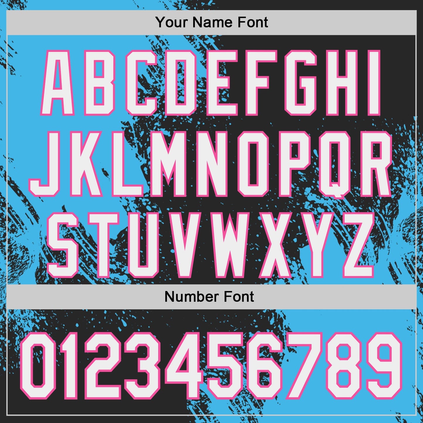 Custom Black White Sky Blue-Pink Abstract Brush Stroke Authentic Baseball Jersey view 5