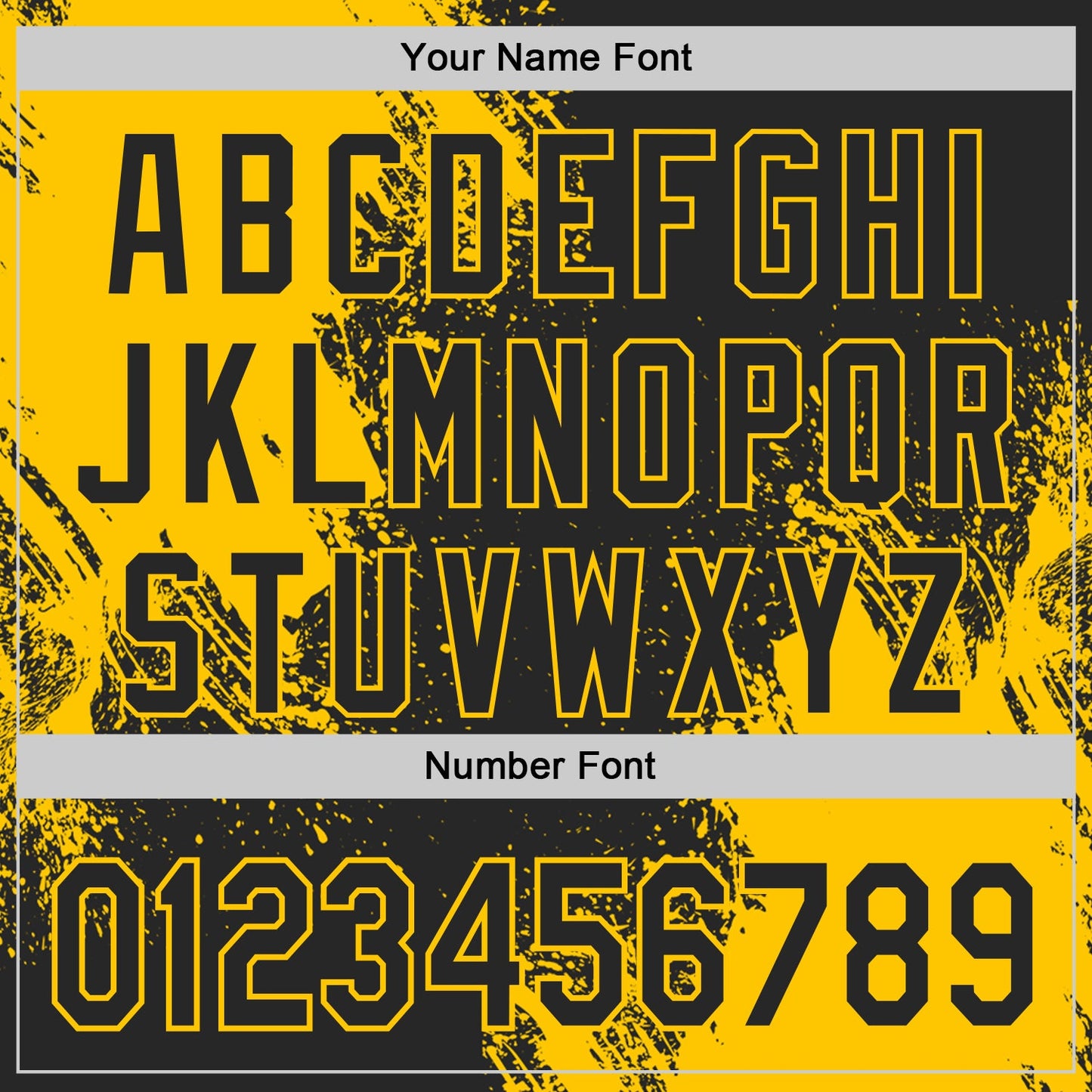 Custom Black-Yellow Abstract Brush Stroke Authentic Baseball Jersey view 5