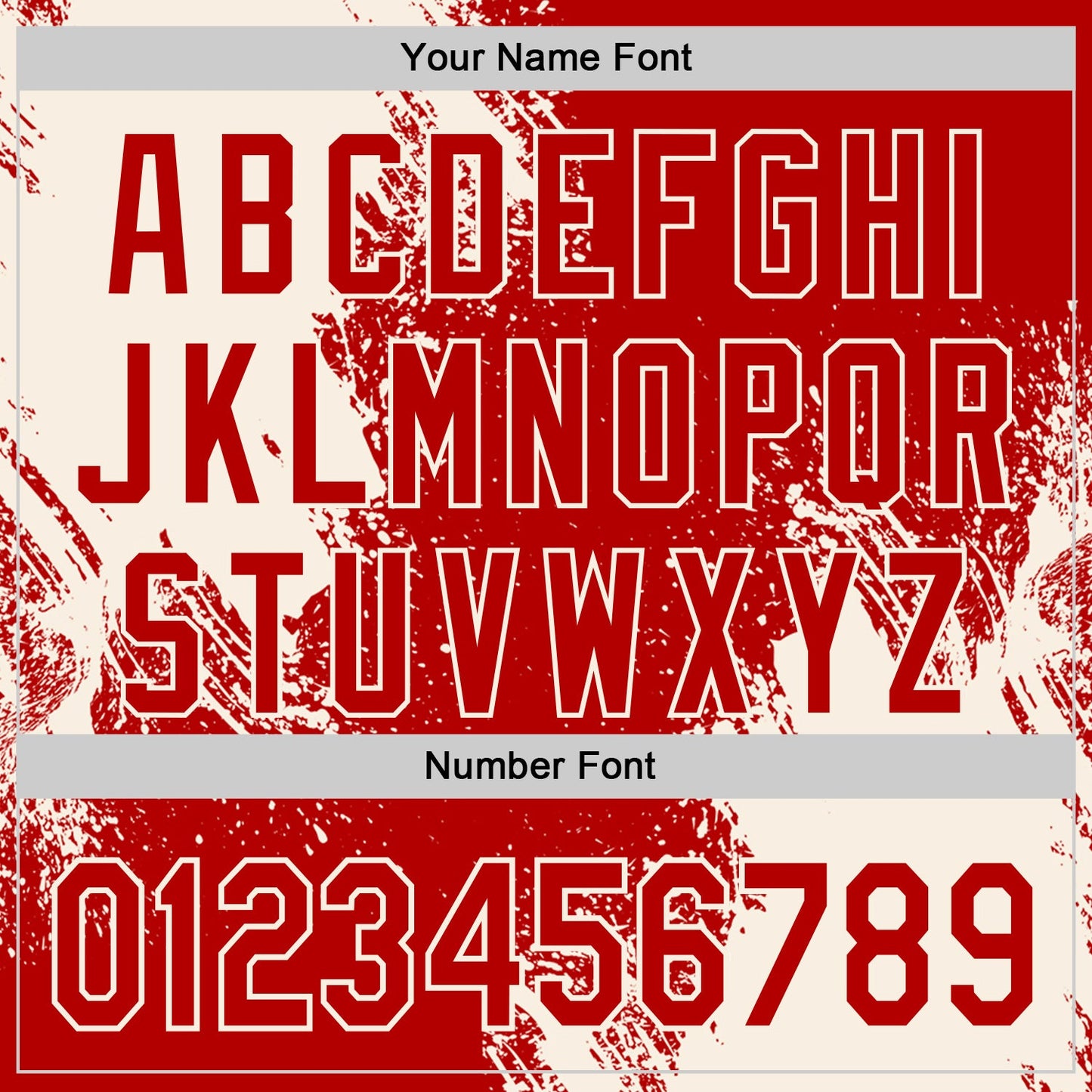 Custom Red-Cream Abstract Brush Stroke Authentic Baseball Jersey view 5
