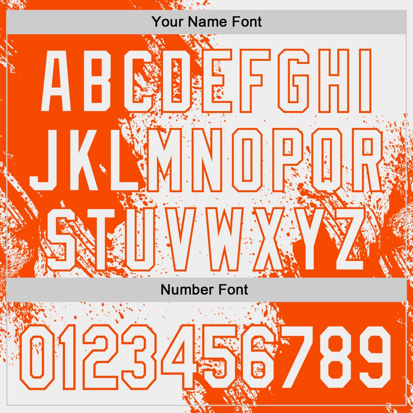 Custom White-Orange Abstract Brush Stroke Authentic Baseball Jersey view 5