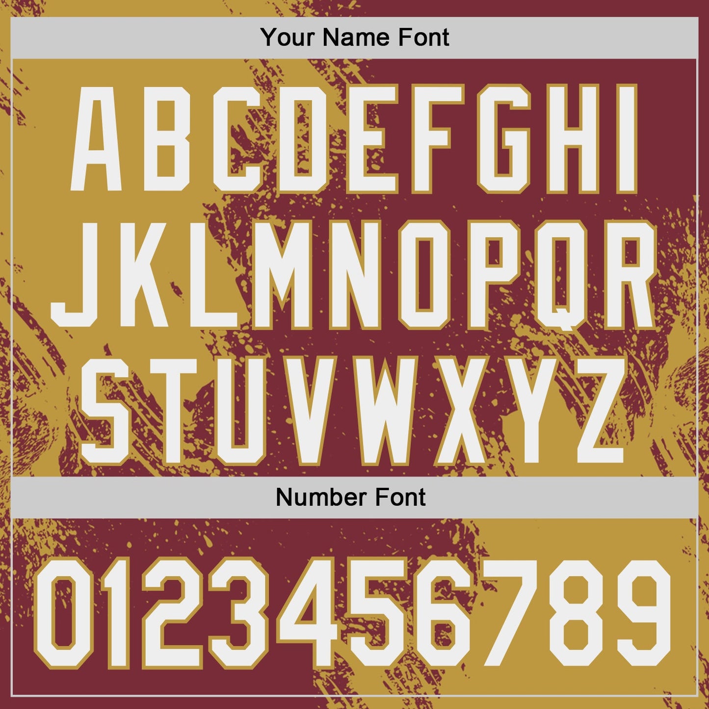 Custom Burgundy White-Old Gold Abstract Brush Stroke Authentic Baseball Jersey view 5