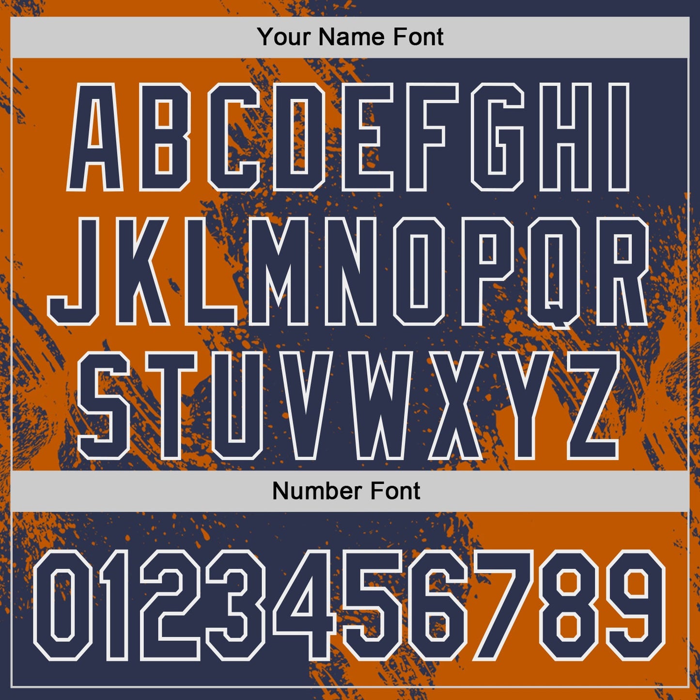 Custom Navy Texas Orange-White Abstract Brush Stroke Authentic Baseball Jersey view 5